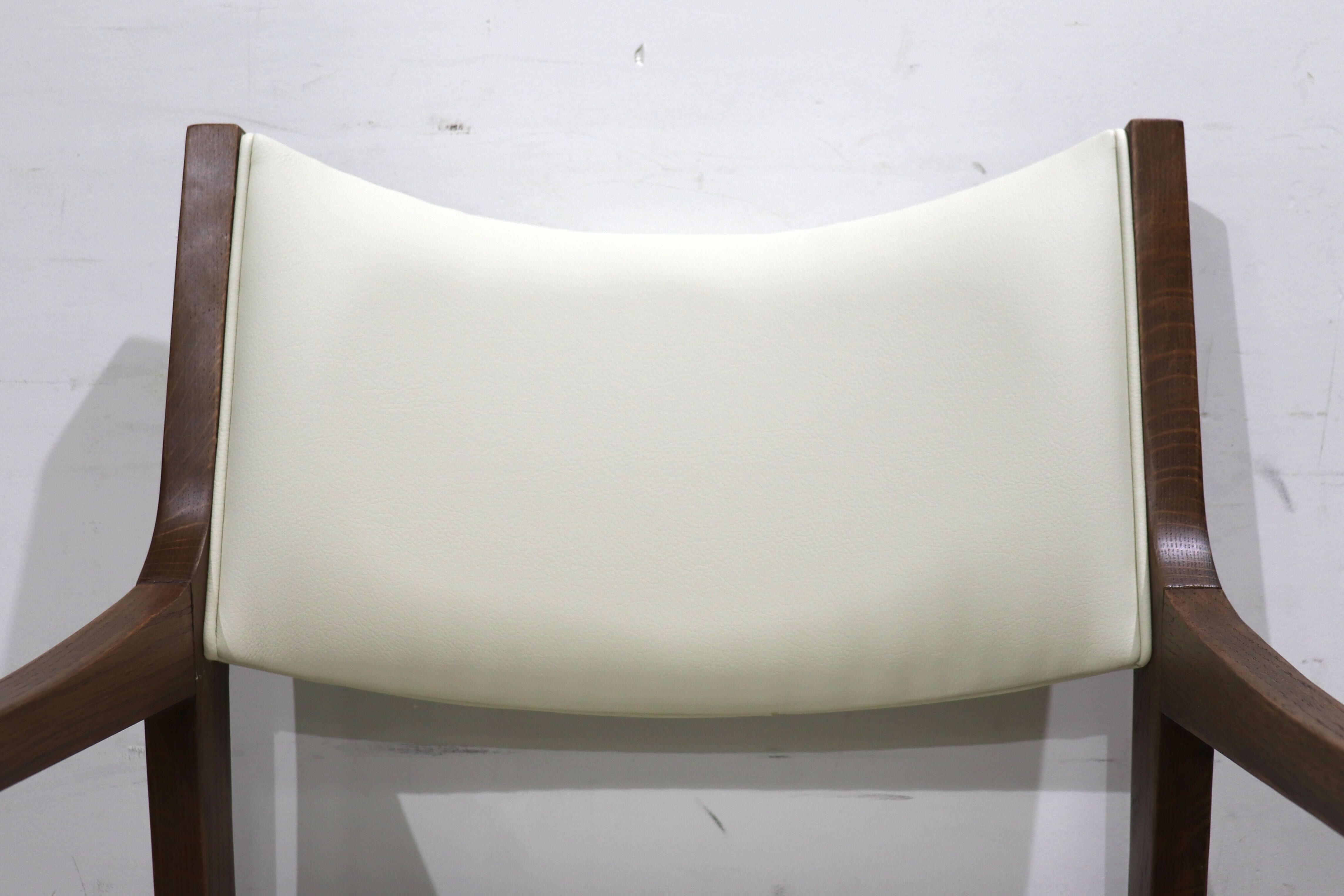 GMHN283B○MARGINAL / マージナル Chess MCH-200 ダイニングチェア アームチェア 椅子 チェア ホワイト シンプル 合皮 北欧スタイル 在庫品