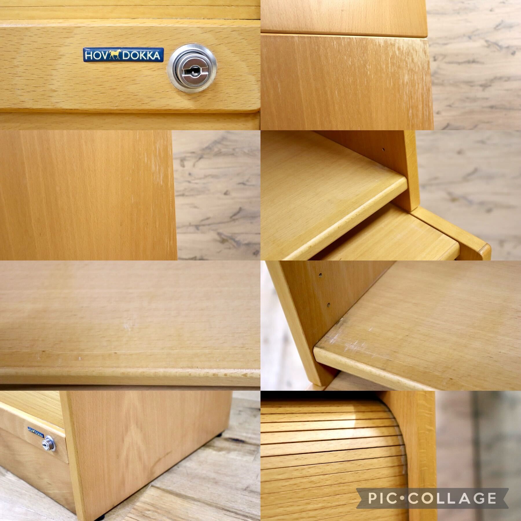 GMHH94B○HOV DOKKA / ホブドッカ キャビネット ロールアップ 型 蛇腹 収納棚 オフィス 什器 北欧 ノルウェー ナチュラル 北欧ヴィンテージ