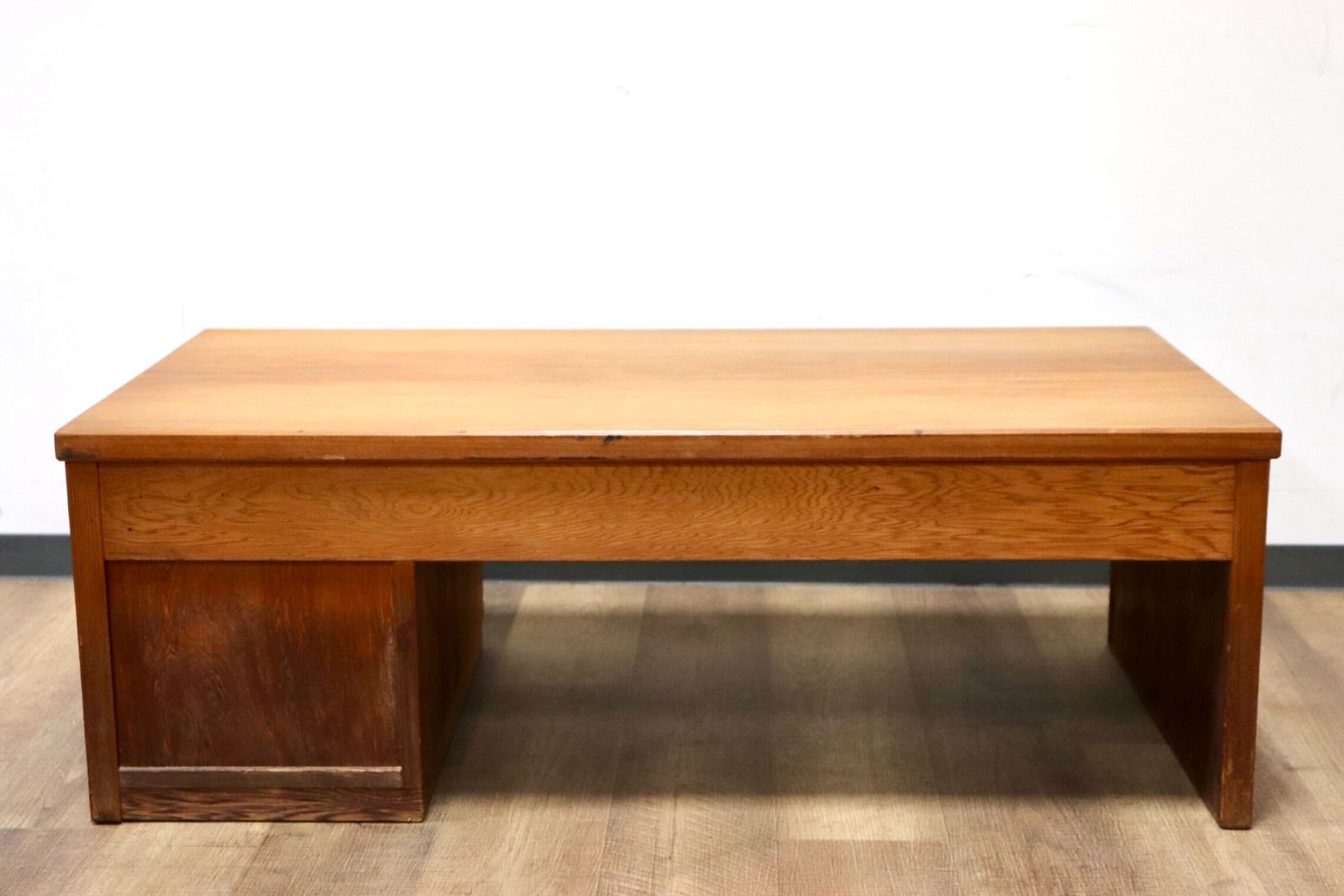 GMGH324A○世界遺産屋久杉 民芸家具 文机 座敷机 座卓 ローテーブル 作業台 和室 デスク 机 アンティーク レトロ 伝統工芸 和モダン 稀少