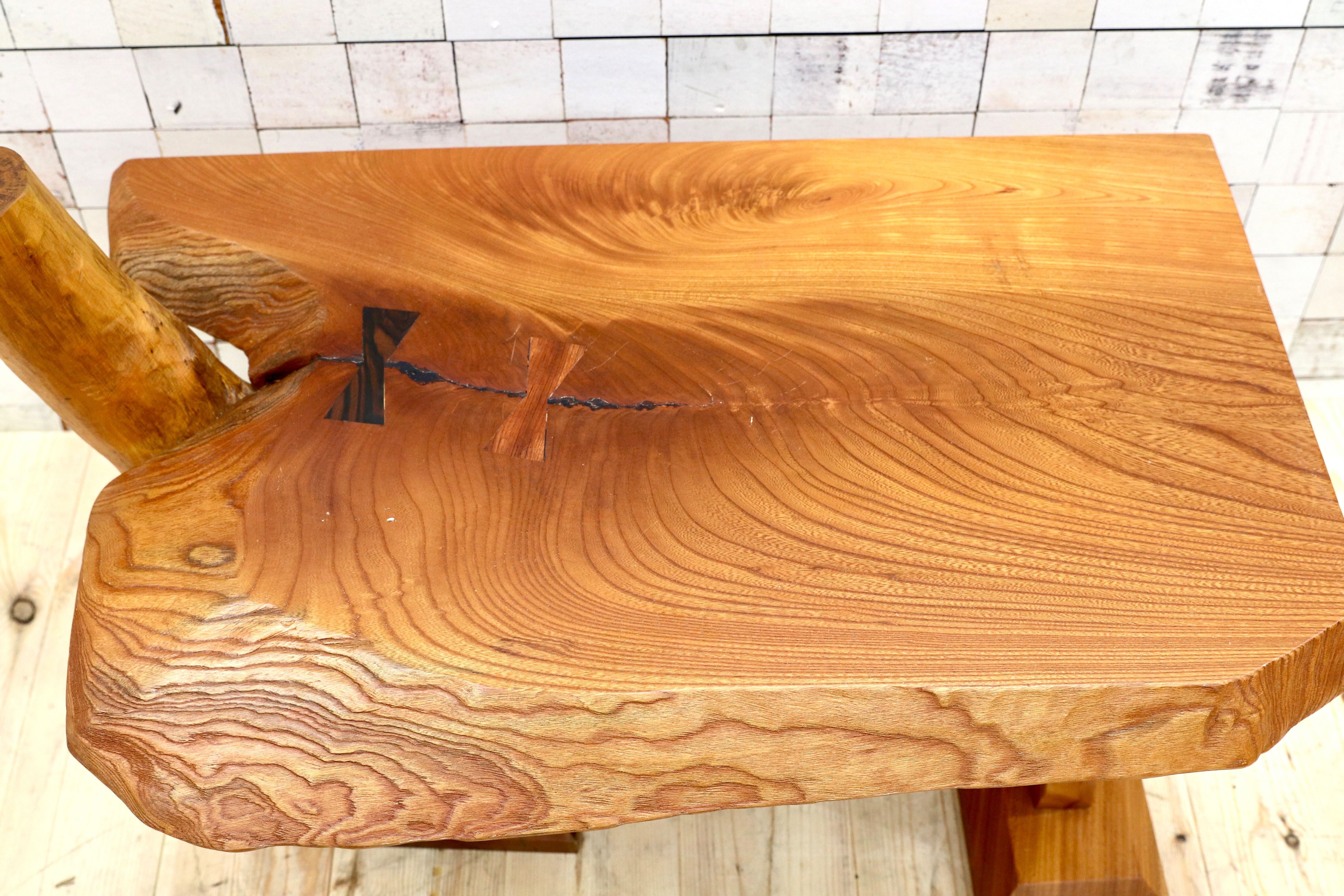 GMFT439○木製 工房家具 文机 花台 飾り台 置床 座敷机 和家具 レトロ 和モダン アンティーク