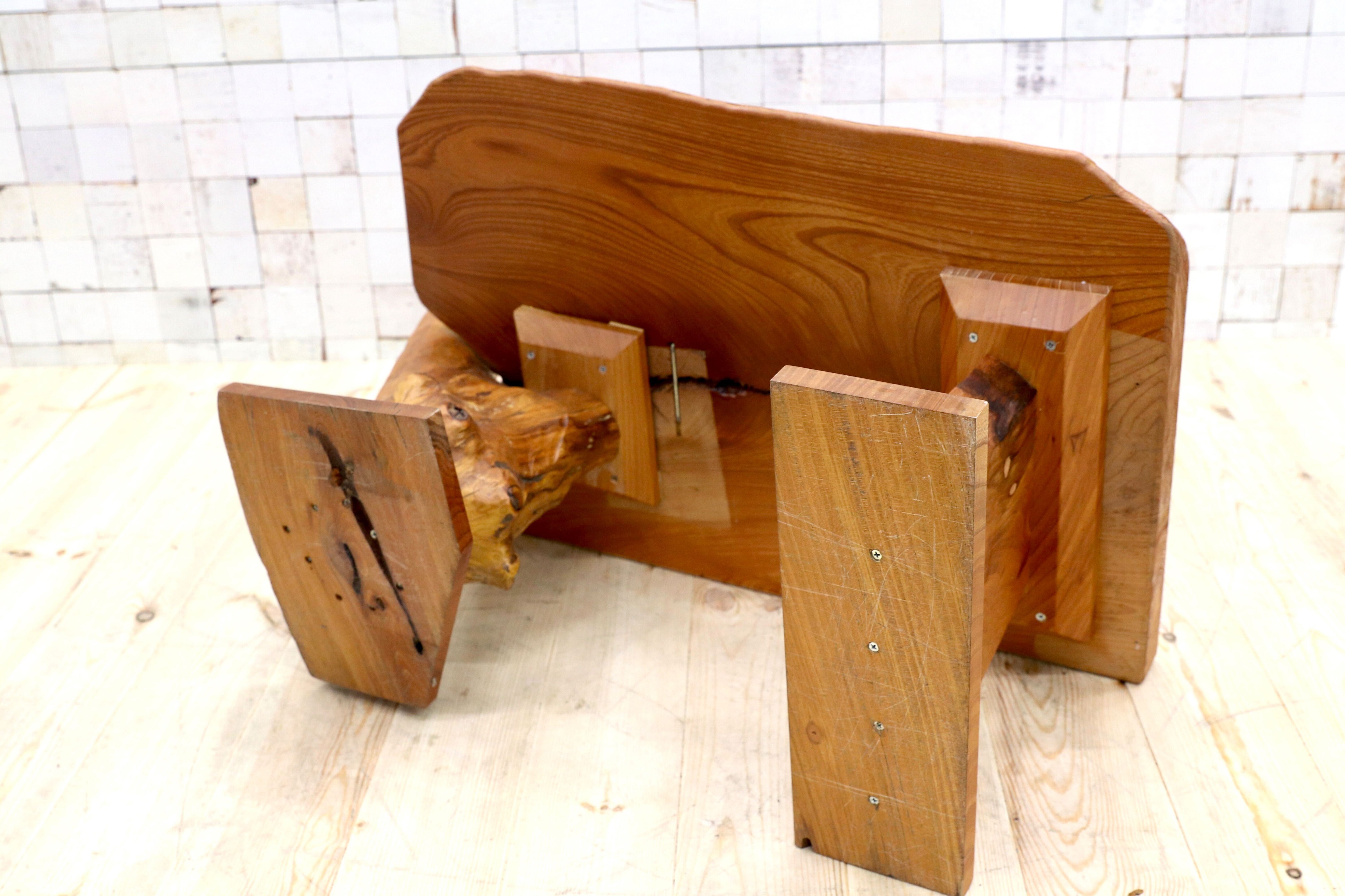 GMFT439○木製 工房家具 文机 花台 飾り台 置床 座敷机 和家具 レトロ 和モダン アンティーク