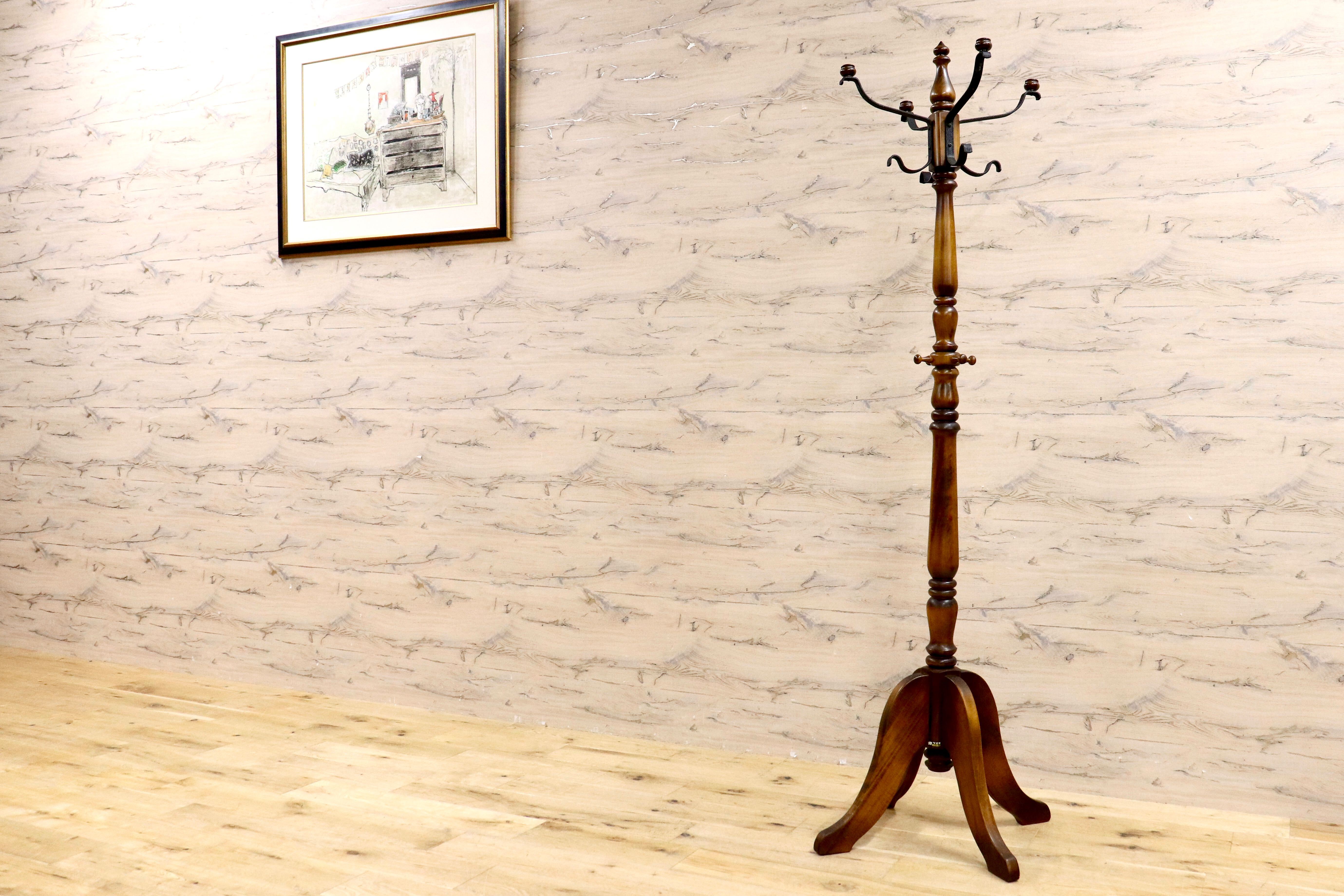 GMIK46○karimoku / カリモク コロニアル コートハンガー ポールハンガー 帽子掛け ポールスタンド 国産家具 オールドカリモク