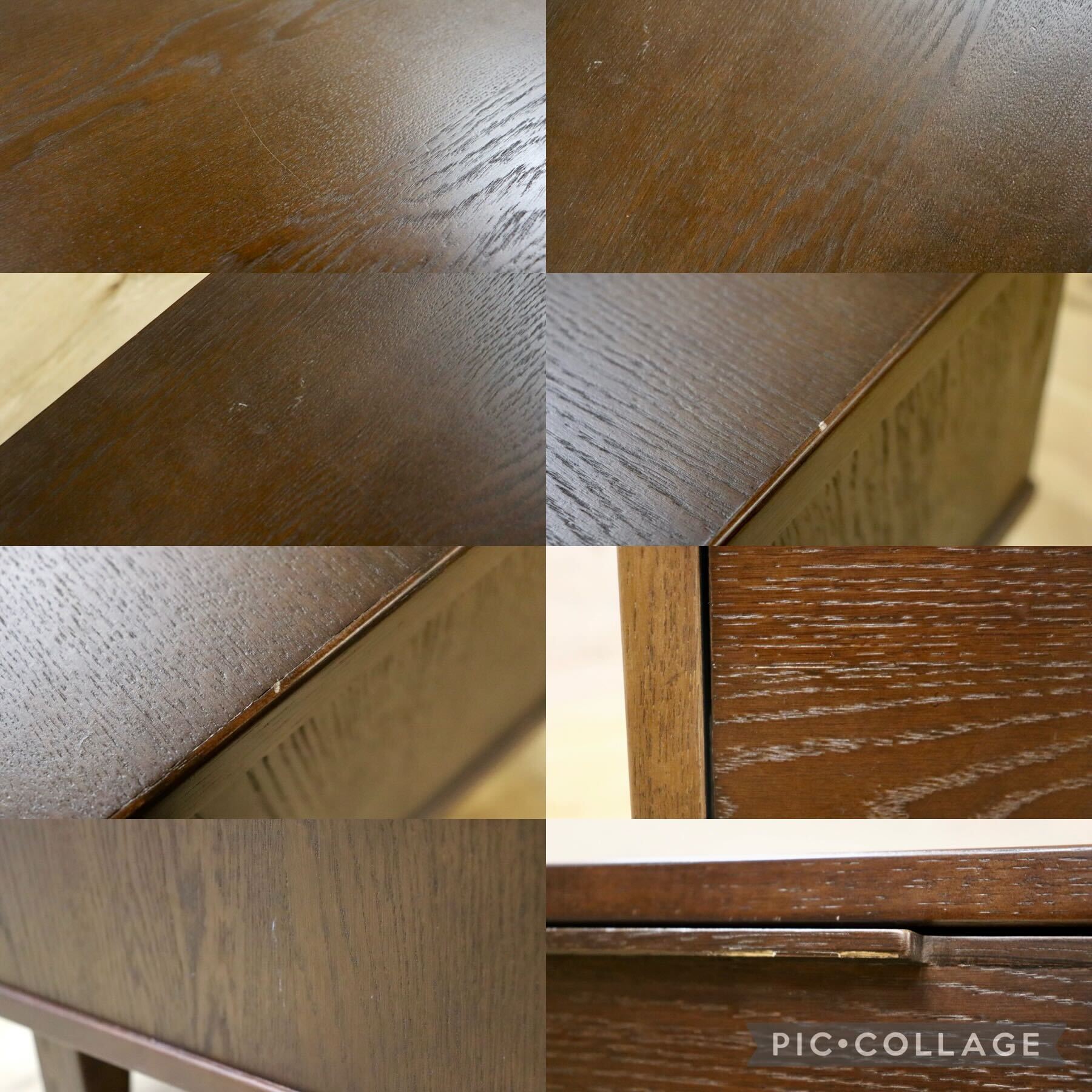 GMHN1○北欧スタイル オーク材 TVボード AVボード ローボード テレビ台 リビングボード 収納家具 ダークブラウン モダン