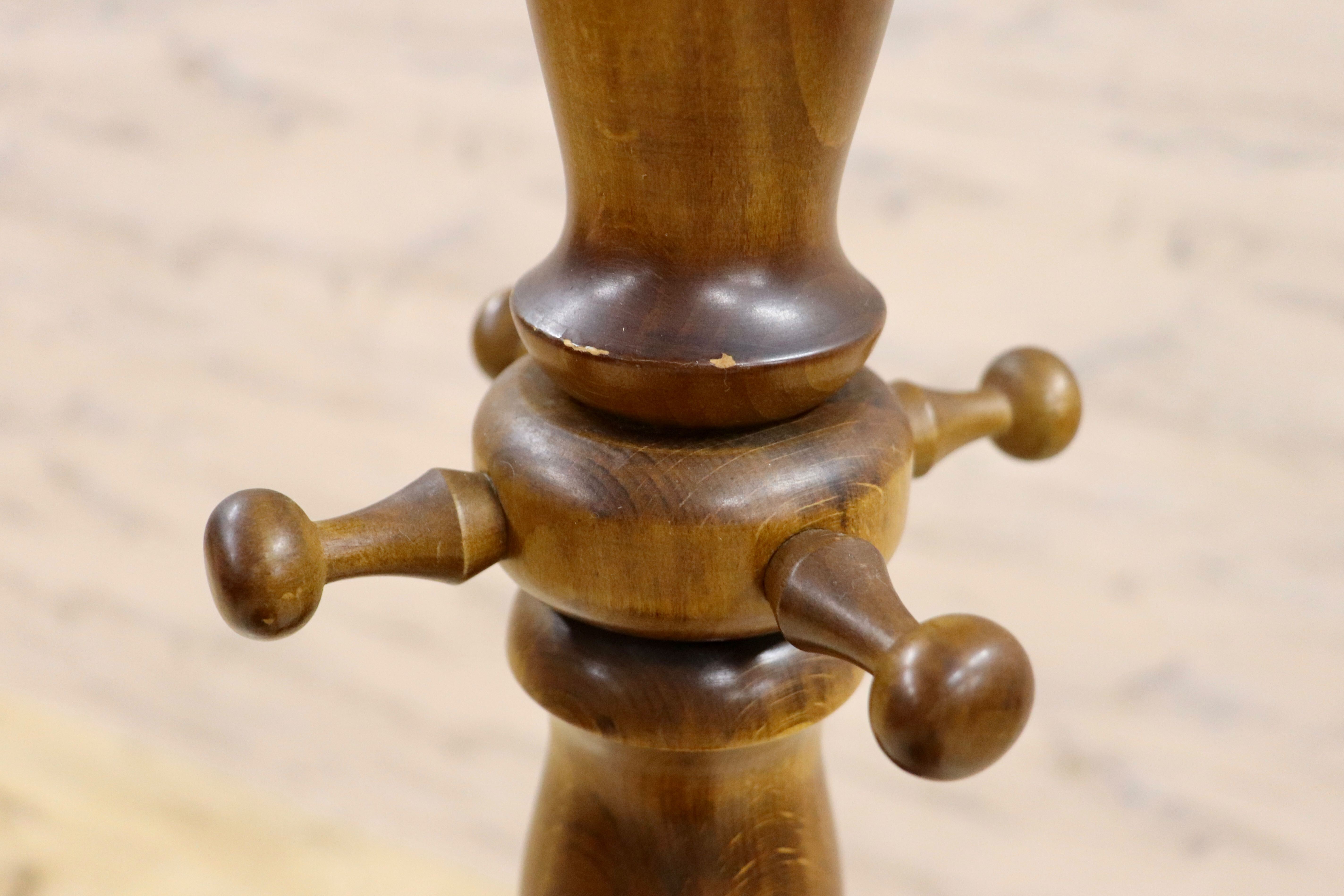 GMIK46○karimoku / カリモク コロニアル コートハンガー ポールハンガー 帽子掛け ポールスタンド 国産家具 オールドカリモク