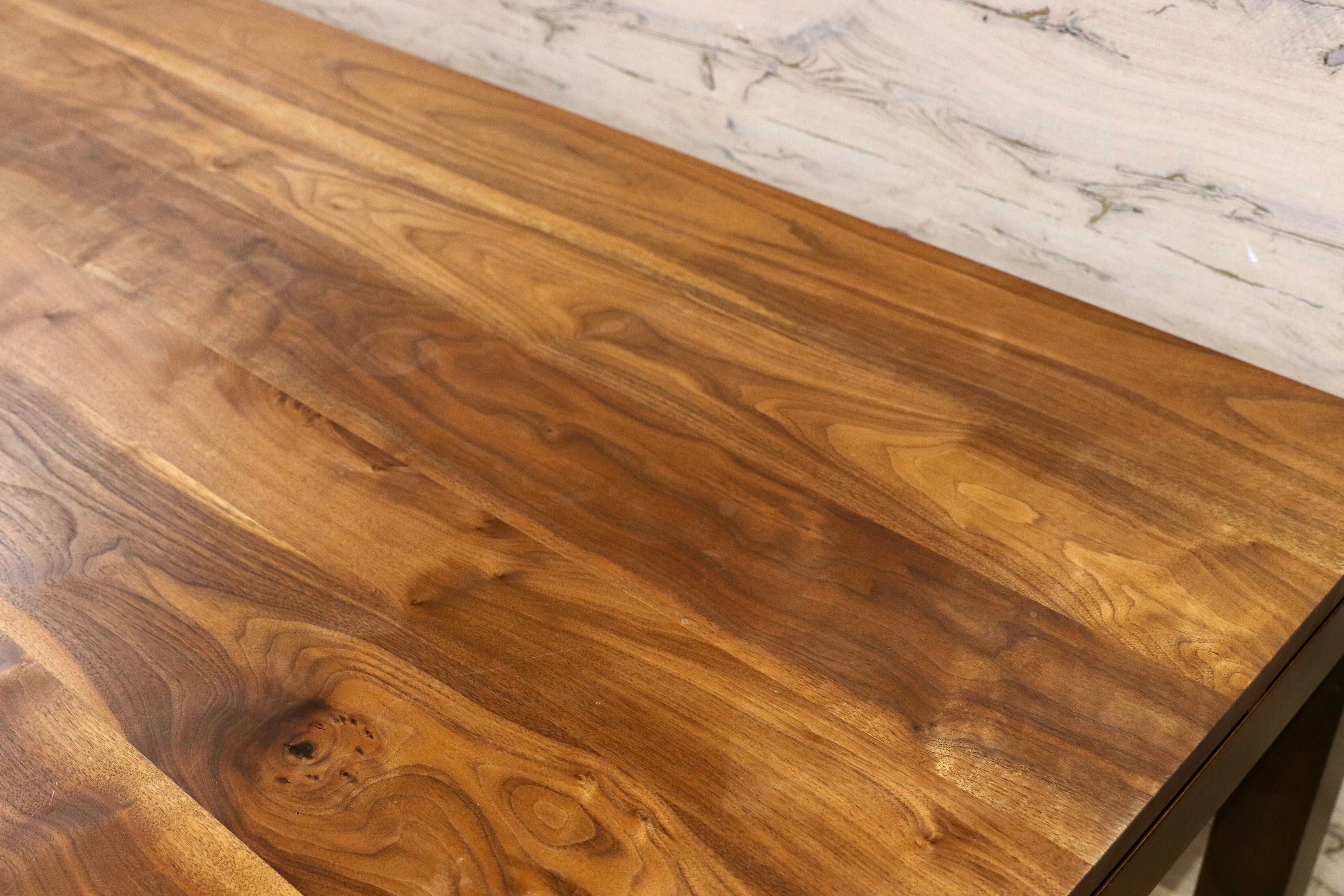 GMHS376○Ritzwell / リッツウェル FVテーブル ウォールナット無垢材 ダイニングテーブル 食卓テーブル 大型 北欧スタイル 定価42万