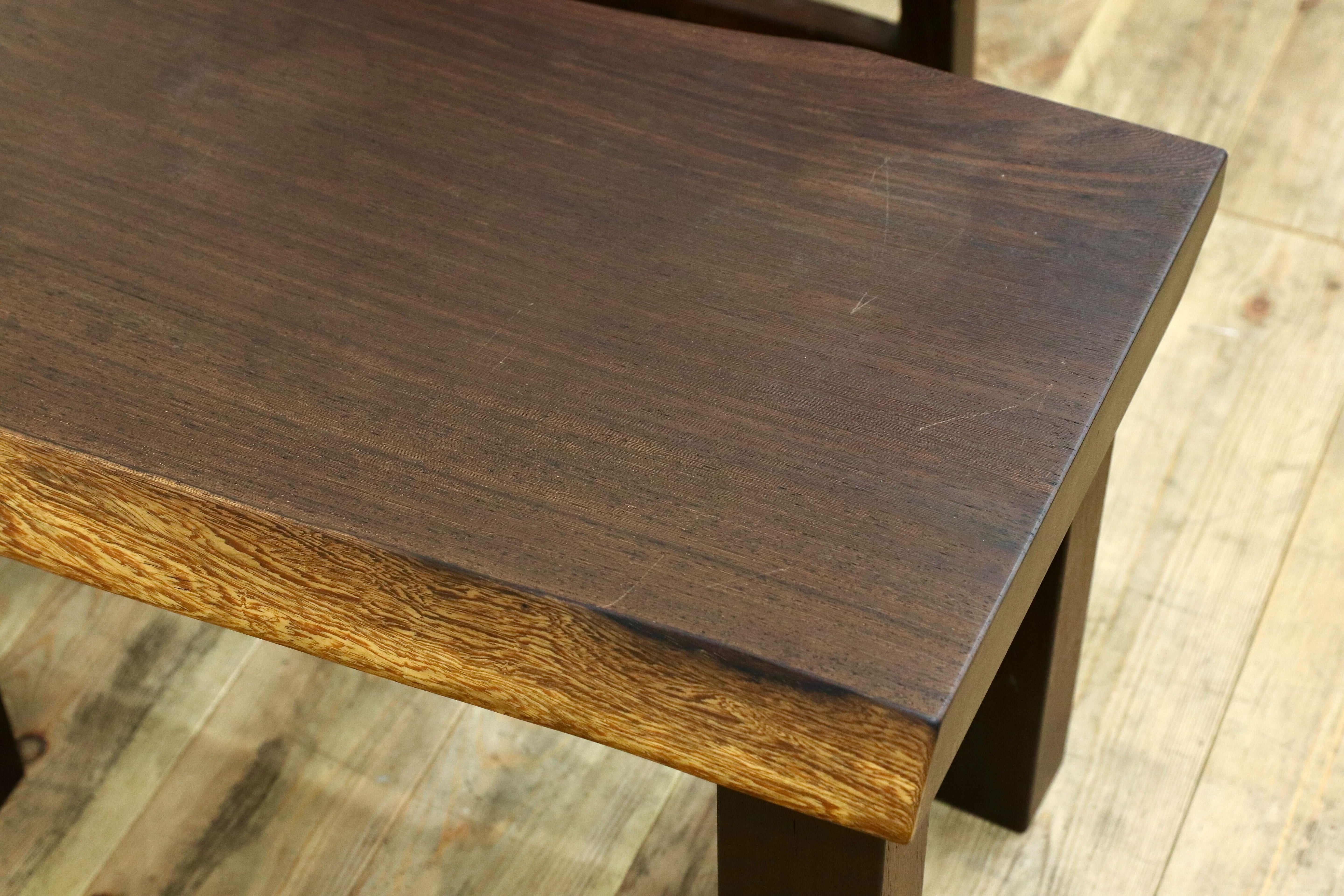 GMIH281B○ウェンジ 無垢材 激重 サイドテーブル コーヒーテーブル 飾り台 アジアン 和モダン レトロ アンティーク