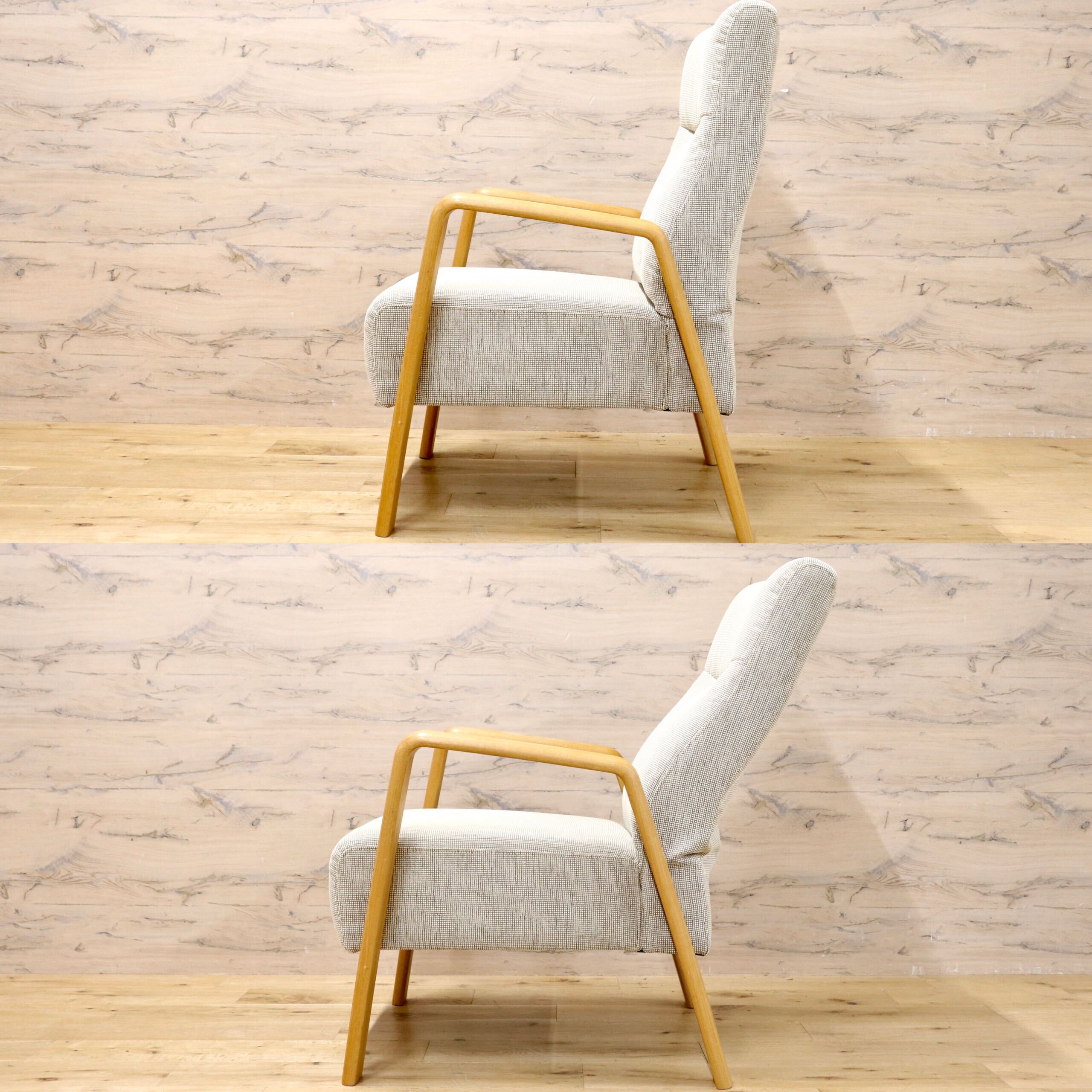 GMIS489A○アサヒ木工 Ballotte バローテ リクライニングソファ 1人掛けソファ シングルソファ ファブリック モダン 国産家具 定価約10万