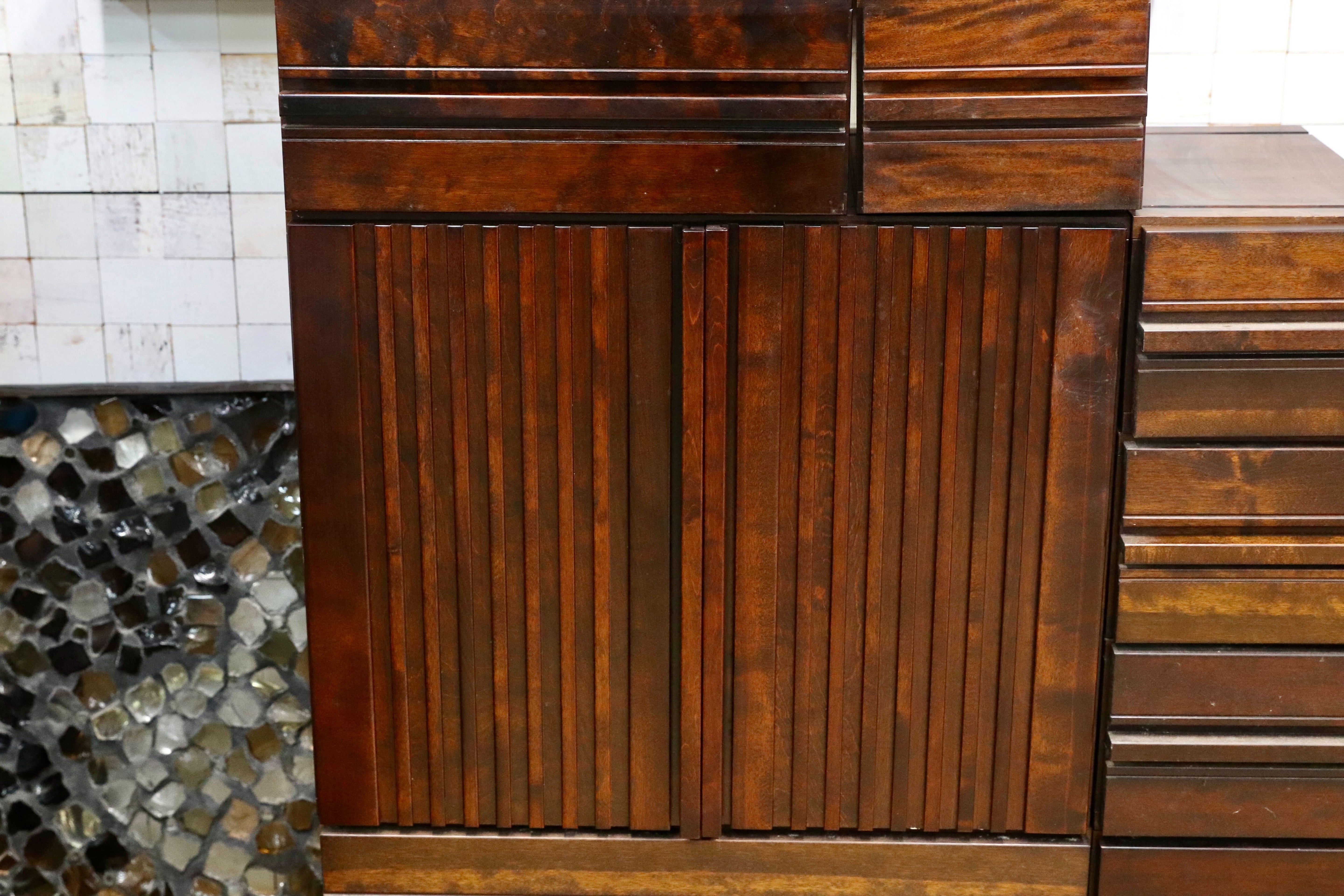 GMIH268○最高級 特注 民芸家具 階段箪笥 ミズメザクラ 和製アンティーク 組み合わせ自由 整理箪笥 検)星野民芸 九州民芸 松本民芸家具