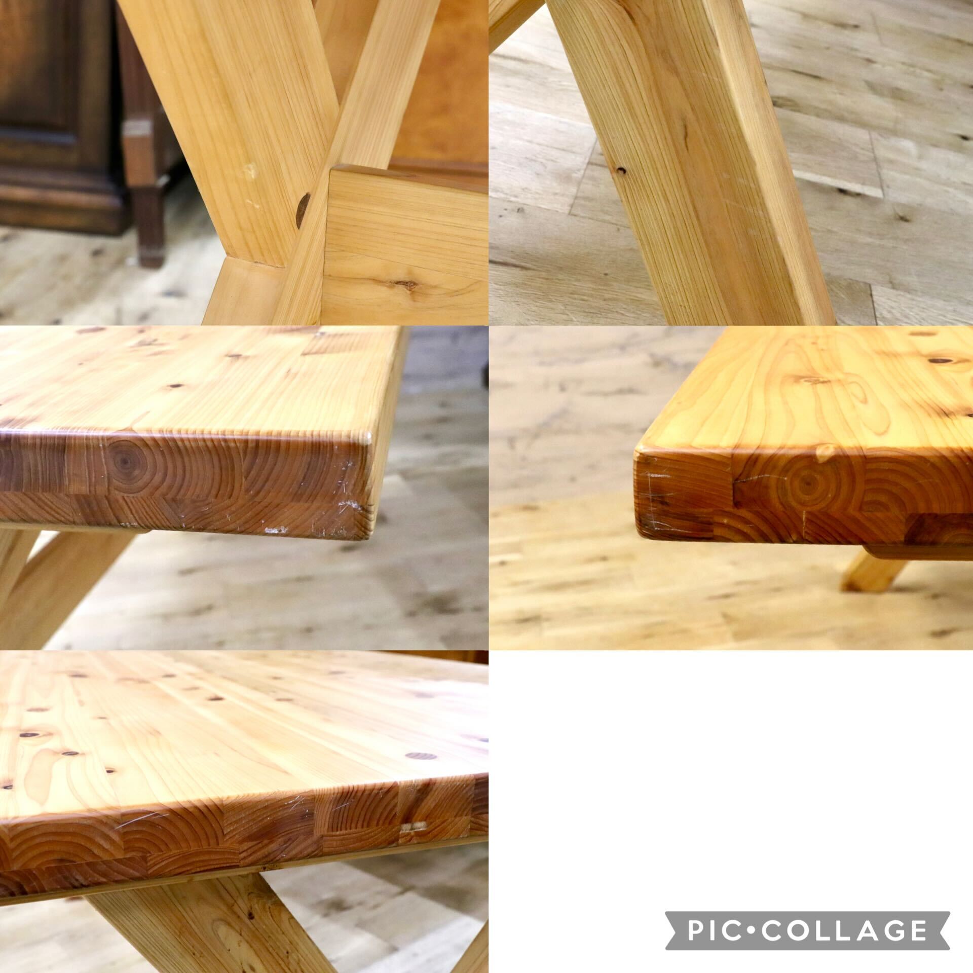 GMJH142○SHIGIYAMA / シギヤマ家具 凪 140テーブル ダイニングテーブル 食卓テーブル 作業台 ナチュラル ヒノキ材