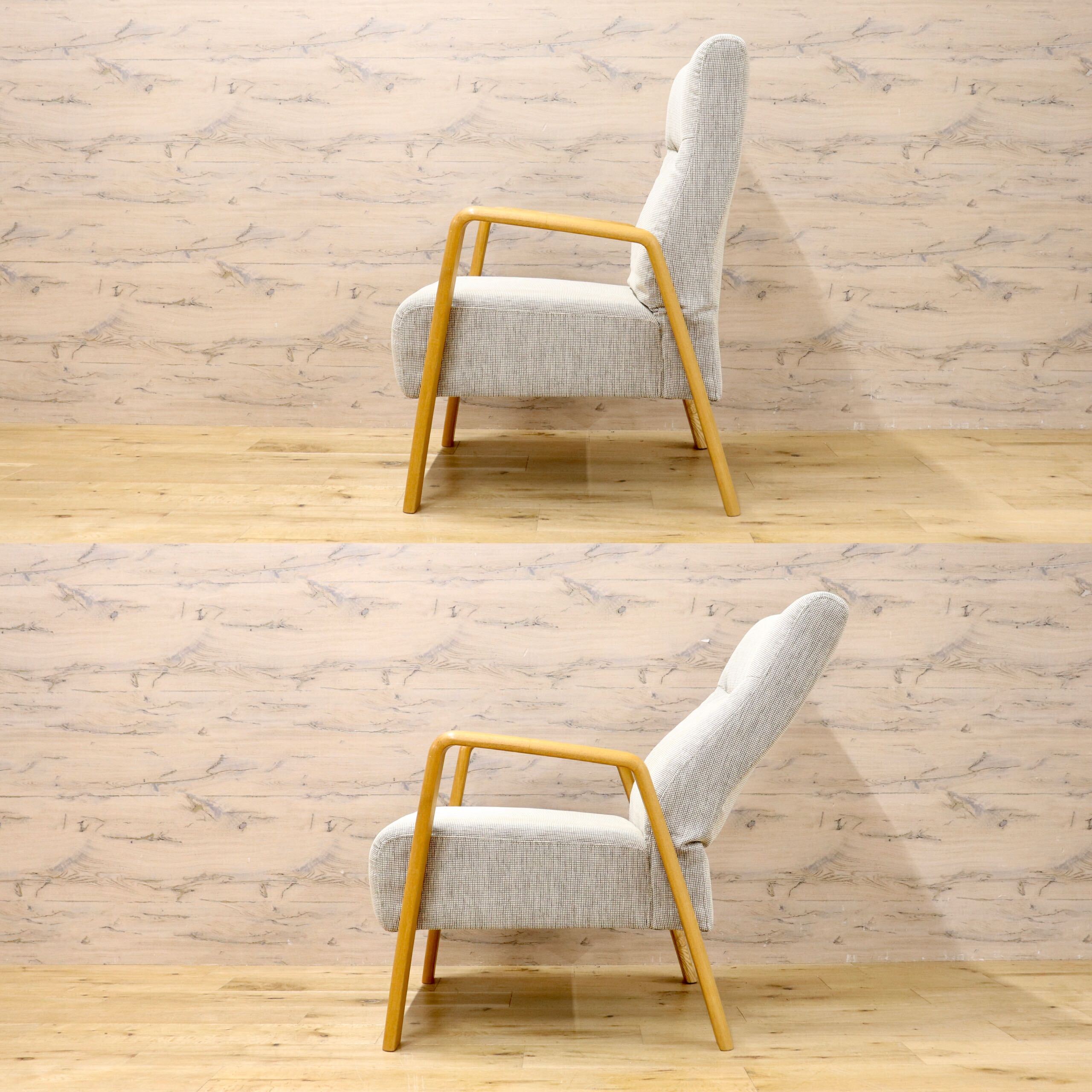 GMIS489B○アサヒ木工 Ballotte バローテ リクライニングソファ 1人掛けソファ シングルソファ ファブリック モダン 国産家具 定価約10万