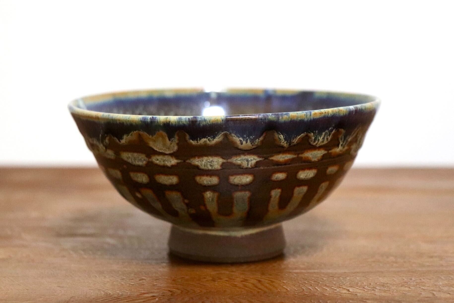 GMIO464A○千代市陶房 清水千代市 丹波焼 ごはん茶碗 陶器 丹波篠山 伝統工芸 未使用