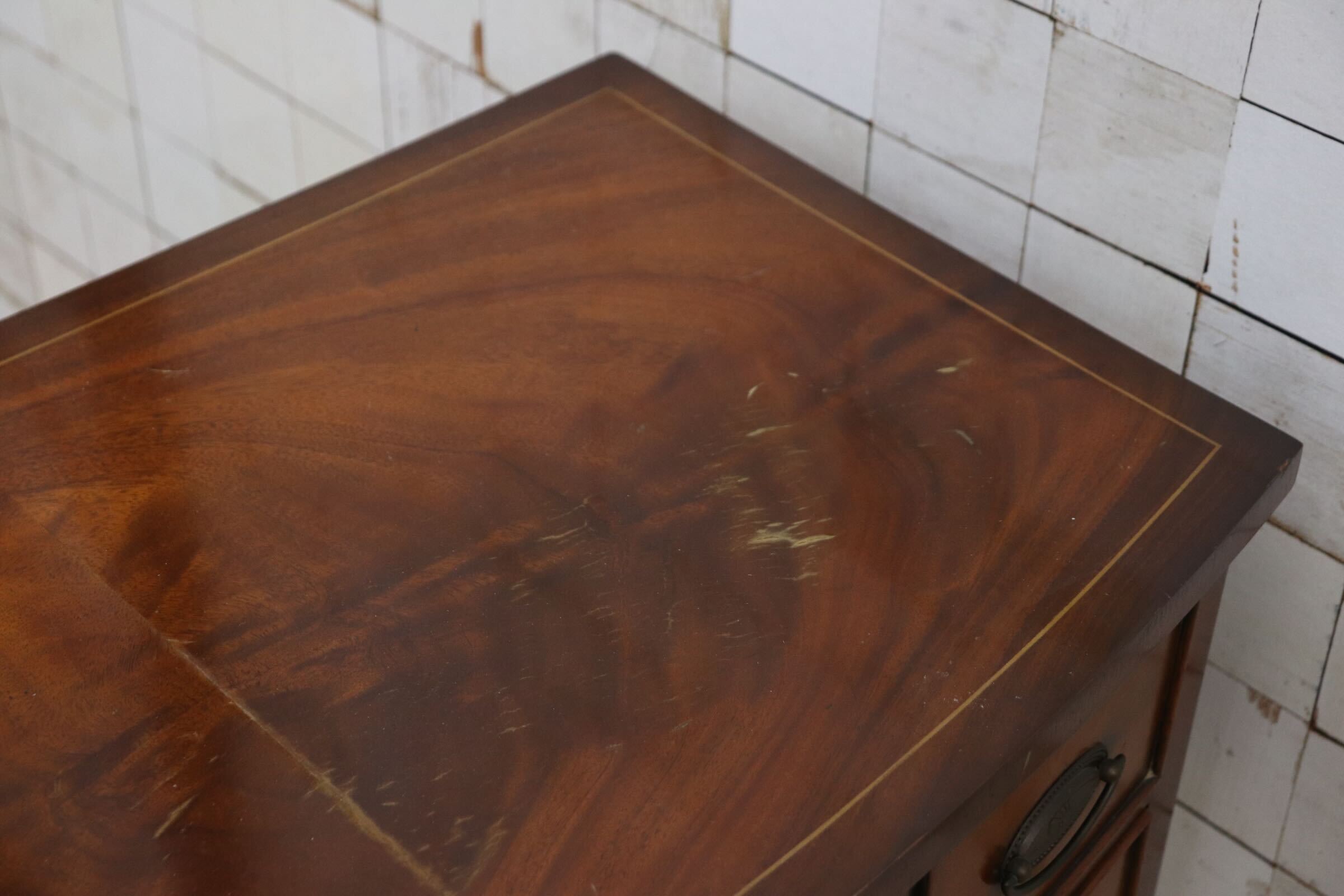 GMIK874〇Charles Barr / チャールズ・バー イギリス アンティーク サイドテーブル 収納 英国 クラシック 木製 机 デスク 飾り台