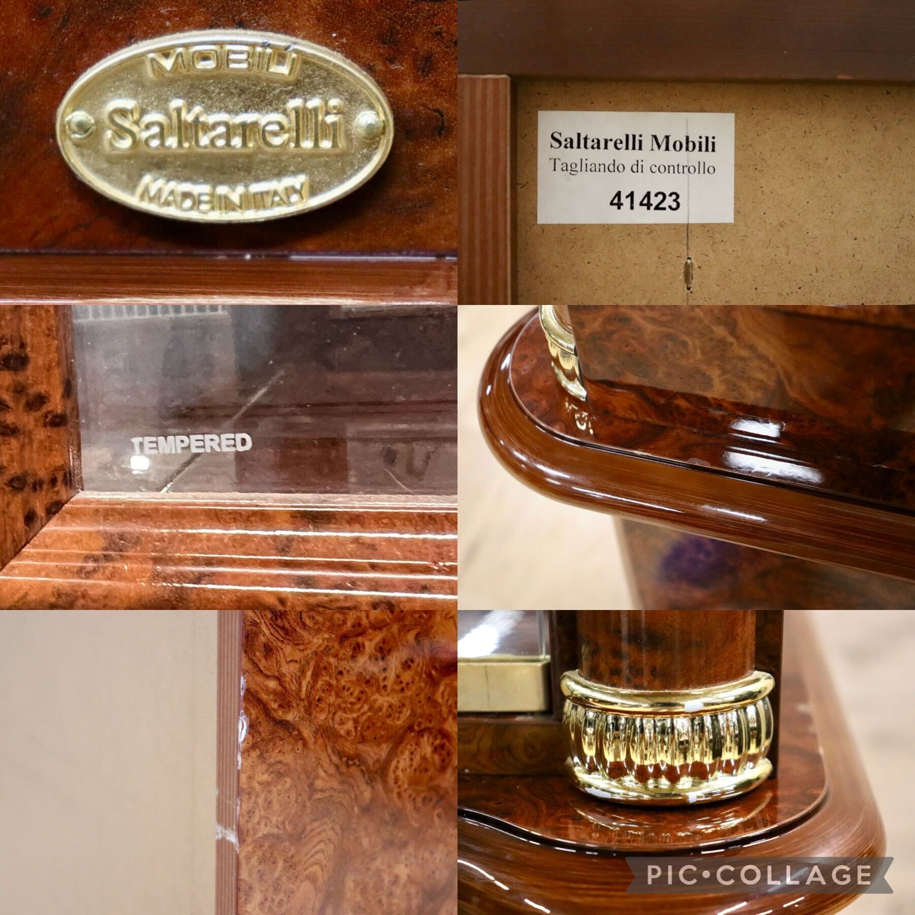 GMFN48○Saltarelli MOBILI / サルタレッリモビリ フローレンス ガラスキャビネット 飾り棚 イタリア製 定価約38万 展示品