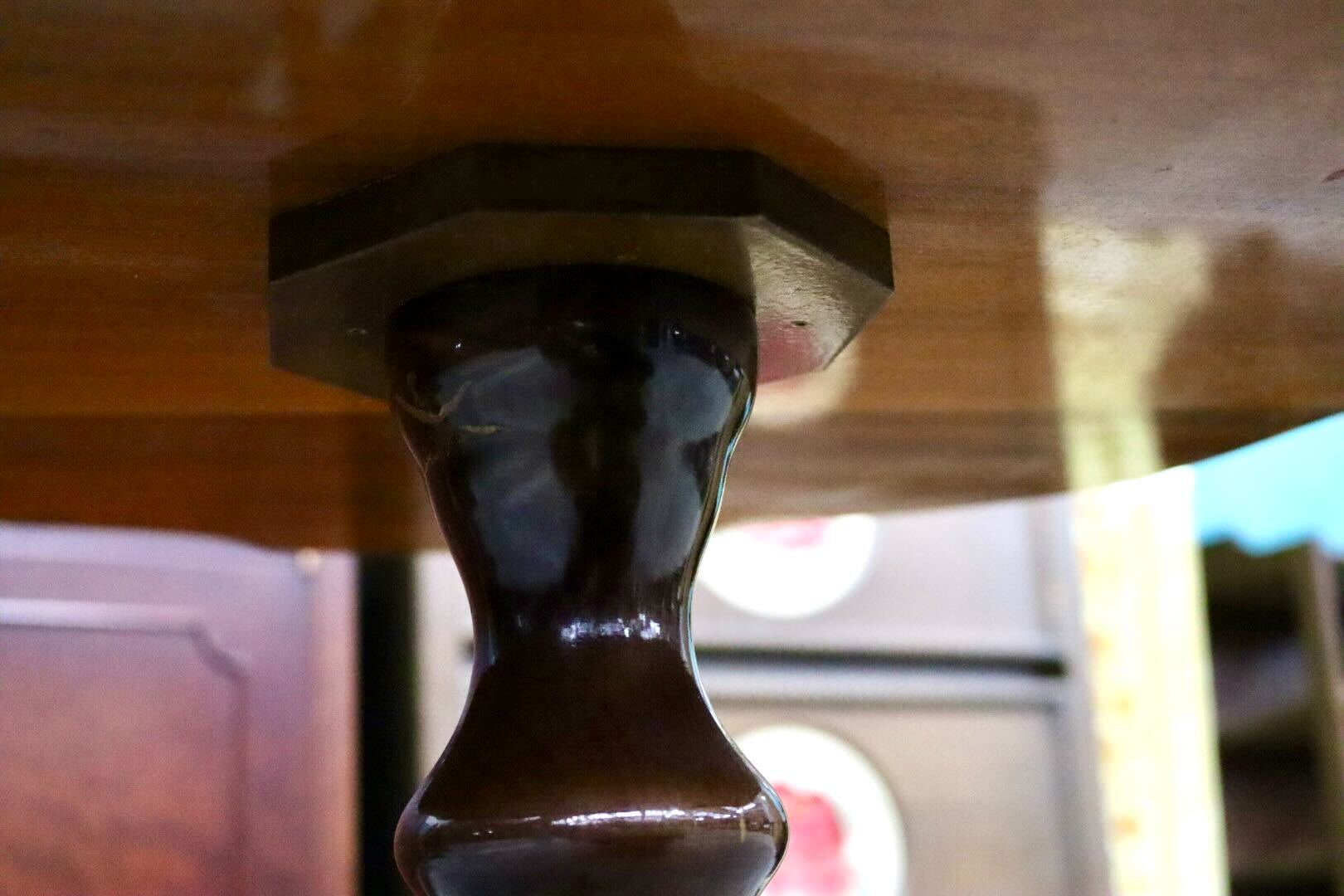 GMIS502○イタリア製 サイドテーブル 花台 コーヒーテーブル 机 飾り台 木製 象嵌細工 クラシック ヴィンテージ