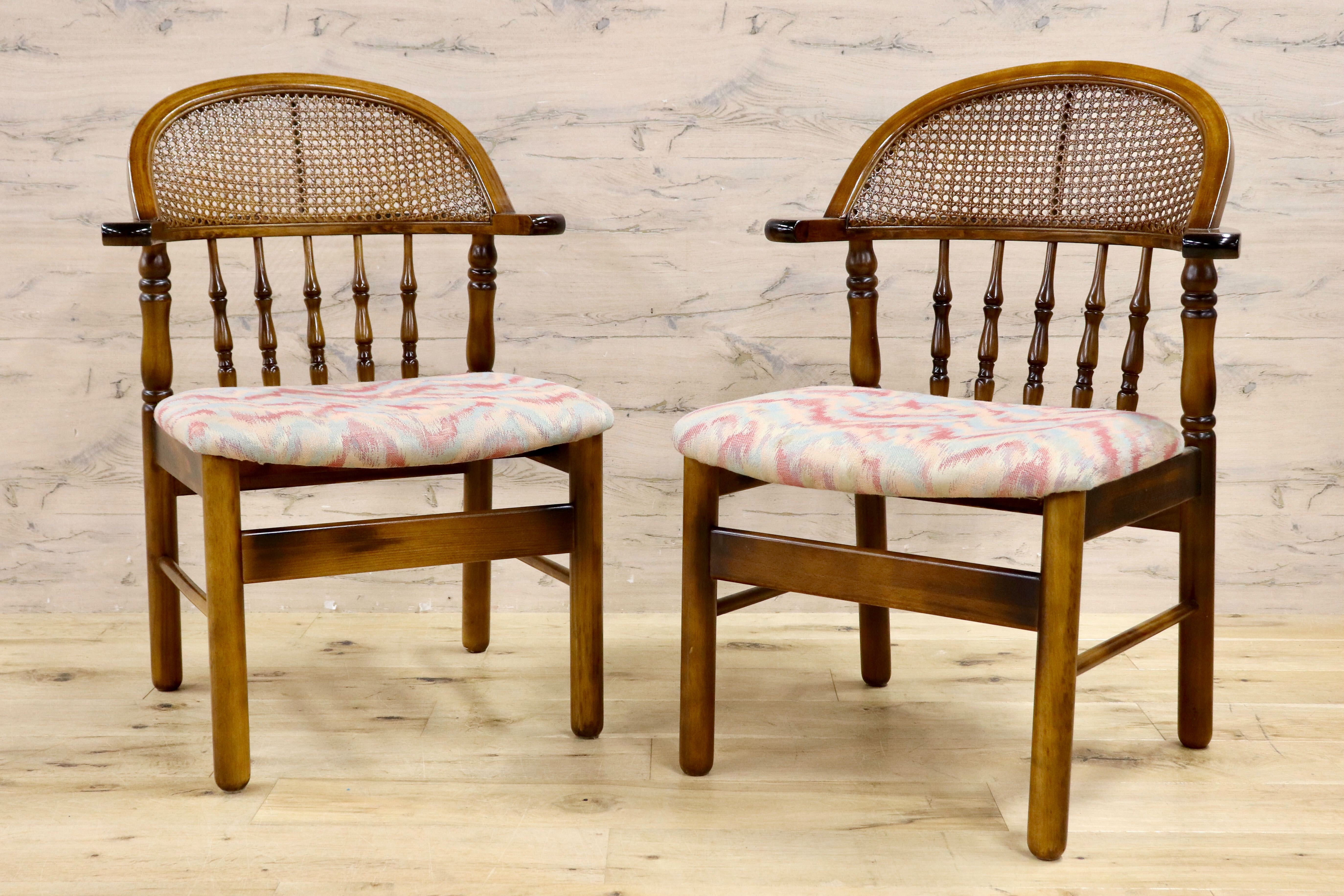 GMIH26A○karimoku / カリモク ダイニングチェア 2脚セット 椅子 ファブリック ヴィンテージ レトロ オールドカリモク