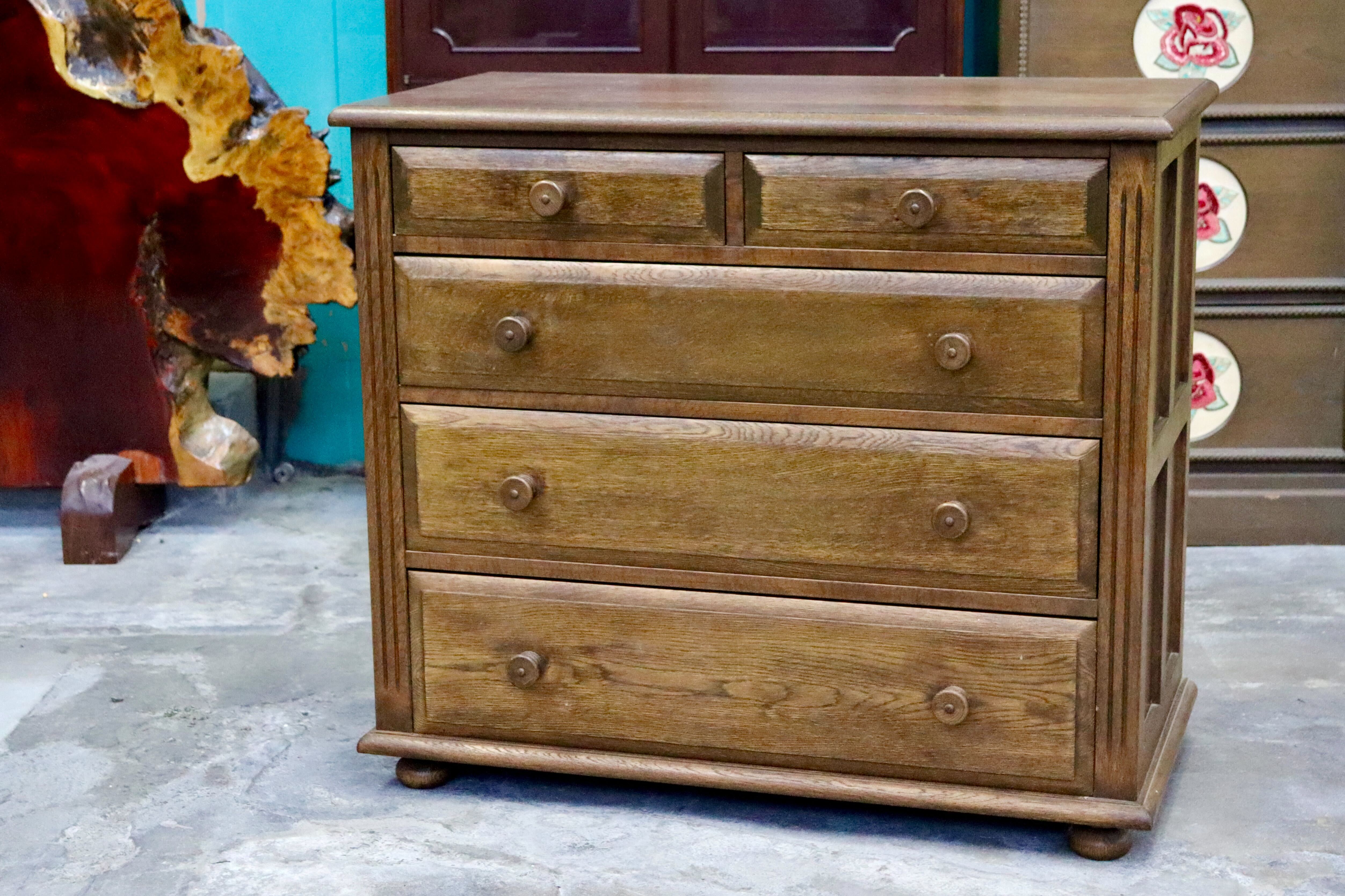 GMIH354○4段チェスト チェスト サイドボード 整理箪笥 引き出し 収納 木製 無垢 カントリー アンティーク ヴィンテージ