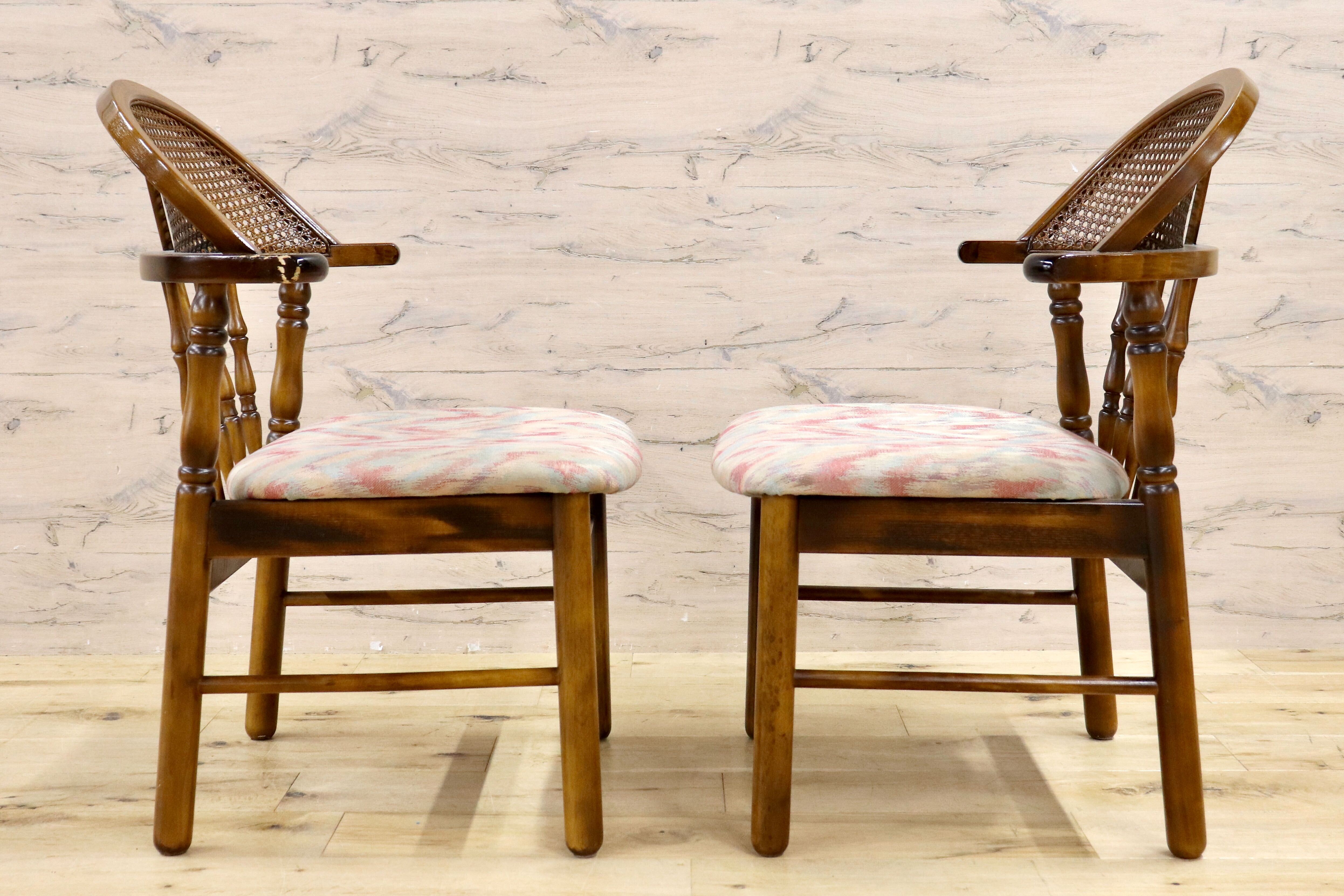 GMIH26A○karimoku / カリモク ダイニングチェア 2脚セット 椅子 ファブリック ヴィンテージ レトロ オールドカリモク