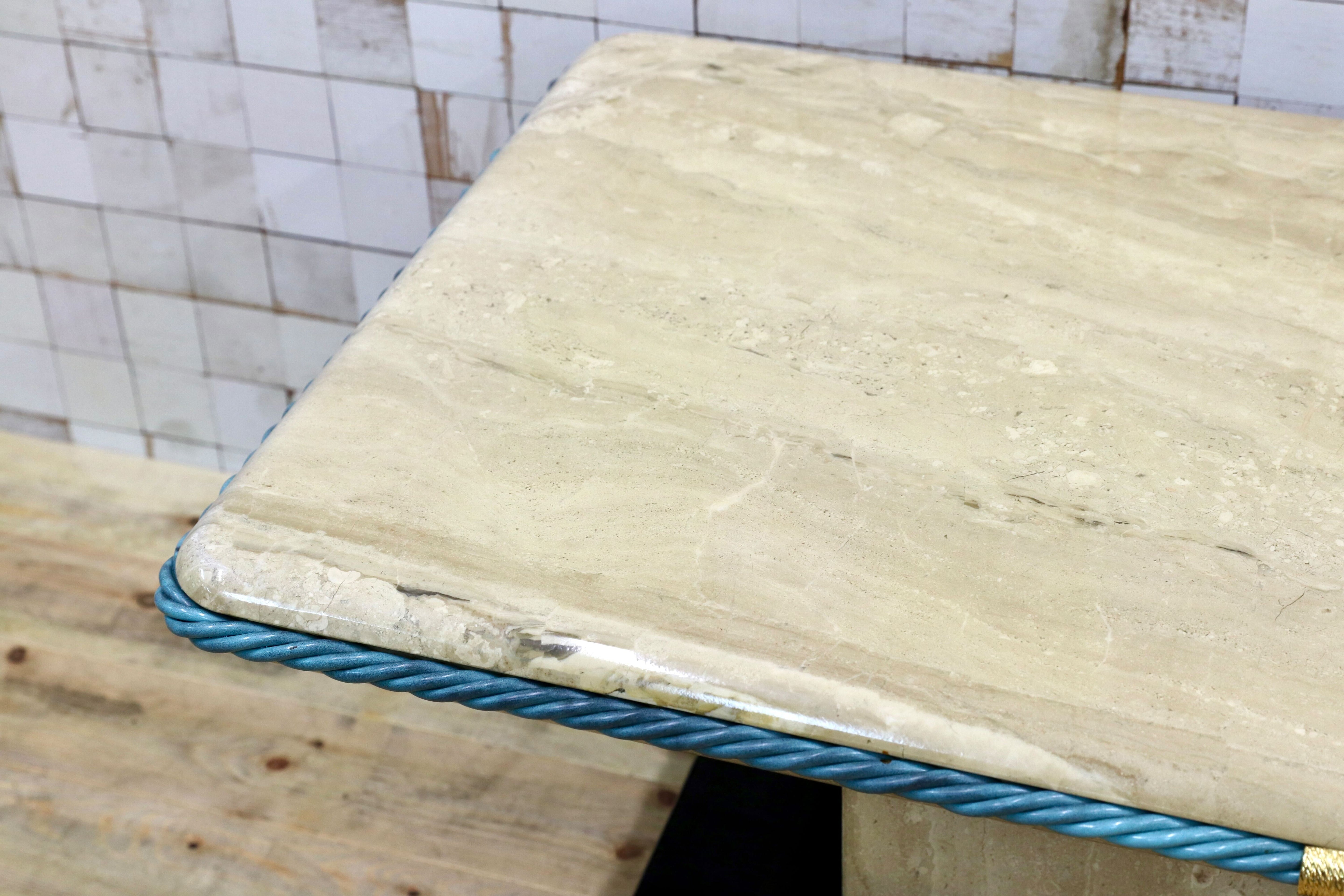 GMIO33○イタリア製 大理石 センターテーブル リビングテーブル クラシック エレガント ユーロカーサ ※発送不可