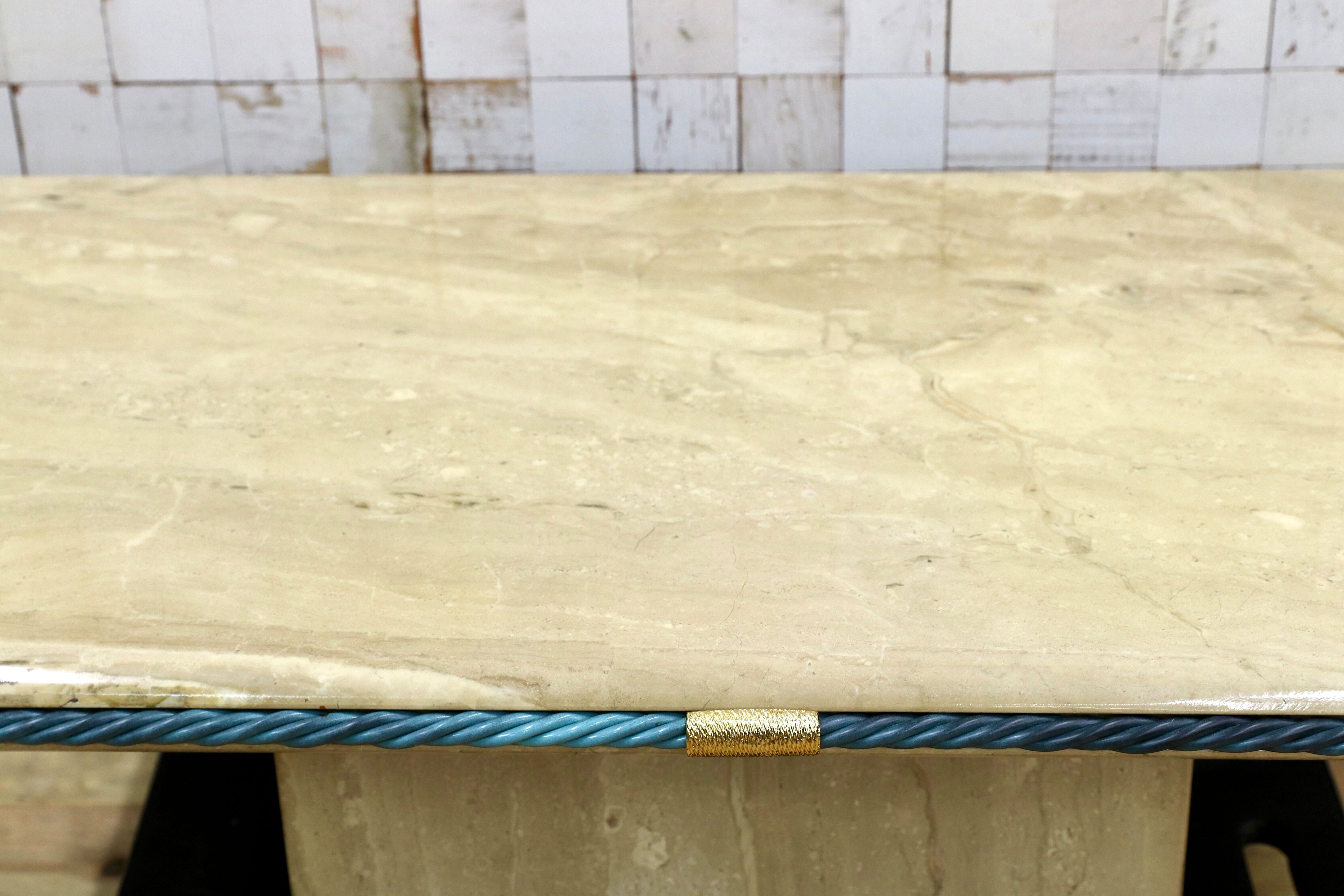 GMIO33○イタリア製 大理石 センターテーブル リビングテーブル クラシック エレガント ユーロカーサ ※発送不可