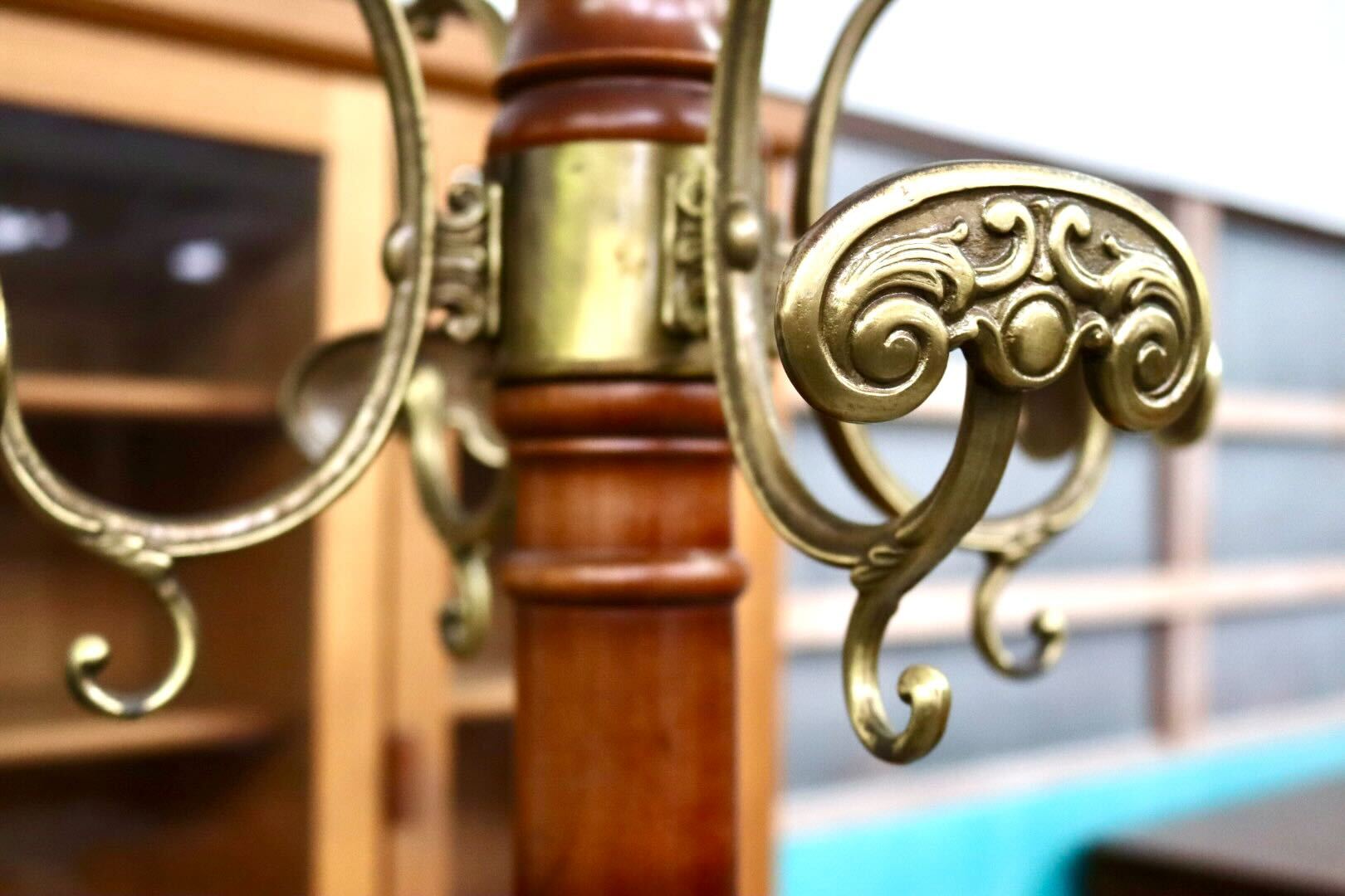 GMIS503○コートハンガー 帽子掛け コート掛け ポールハンガー ハンガーラック 木製 レトロ クラシック ヴィンテージ