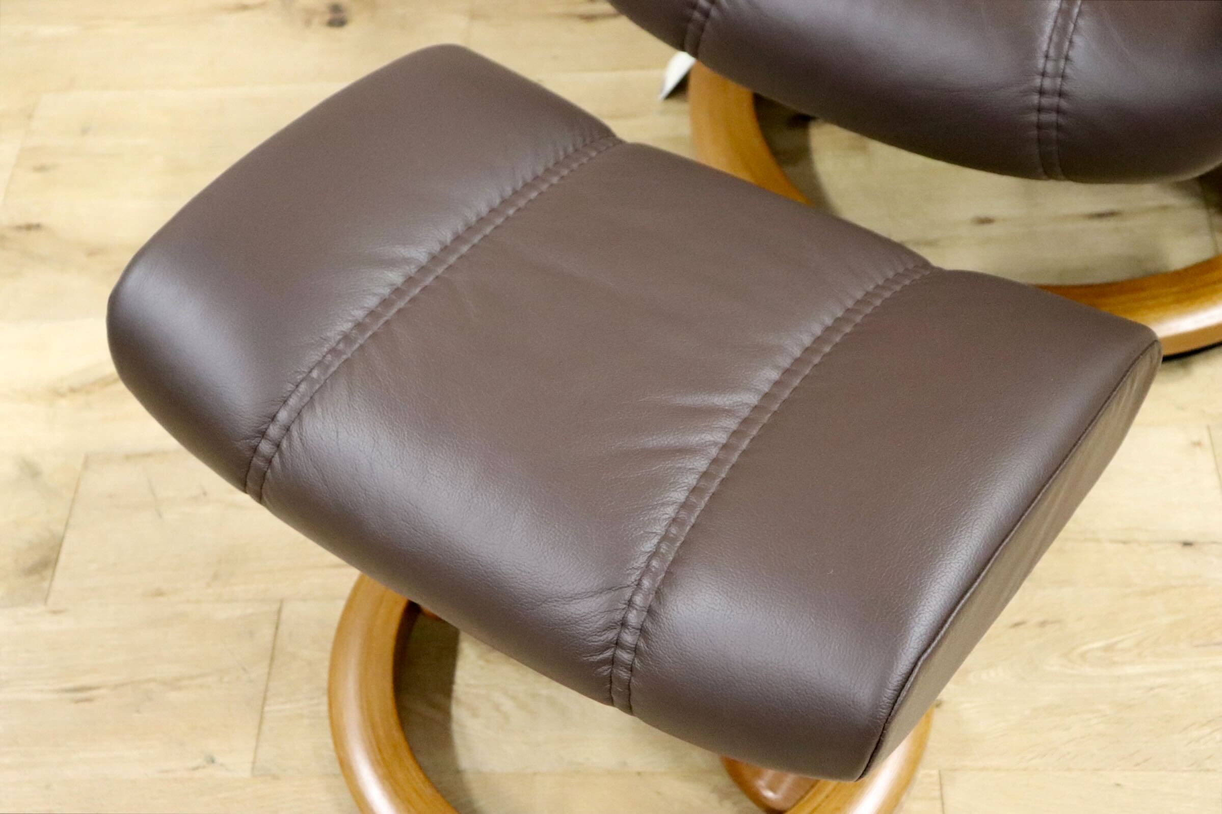 GMHN78○EKORNES / エコーネス コンサル リクライニングチェア パーソナルチェア オットマン 北欧 ノルウェー 本革 ブラウン 約26万 展示品