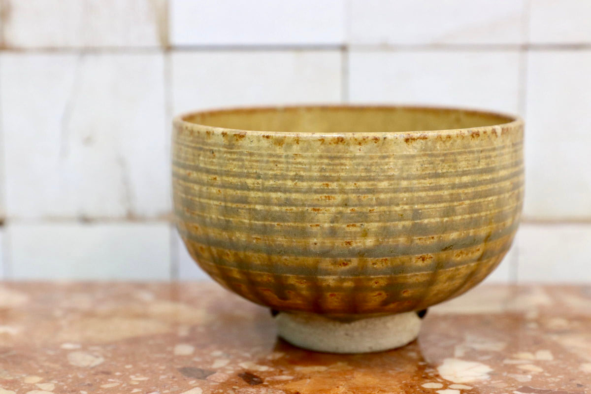 GMJK405C○平戸焼 今村陶悦造 伊羅保茶碗 茶碗 抹茶碗 高麗写 茶道具 古美術 逸品