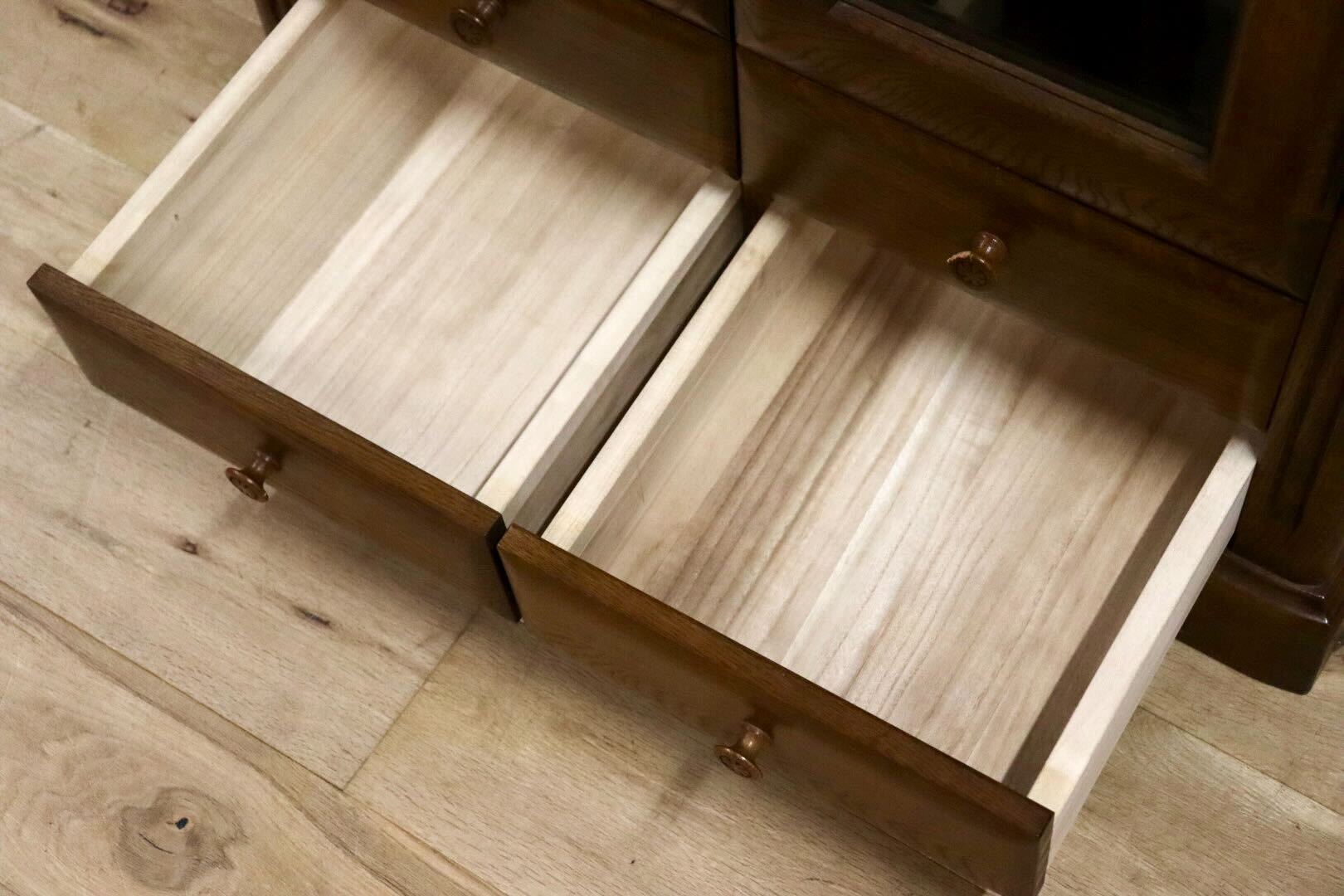 GMIH268○山室家具 EPPOIR エスポアール 旭川家具 書棚 本棚 本箱 キャビネット 飾り棚 ブックシェルフ オーク材 書斎 定価約28.6万