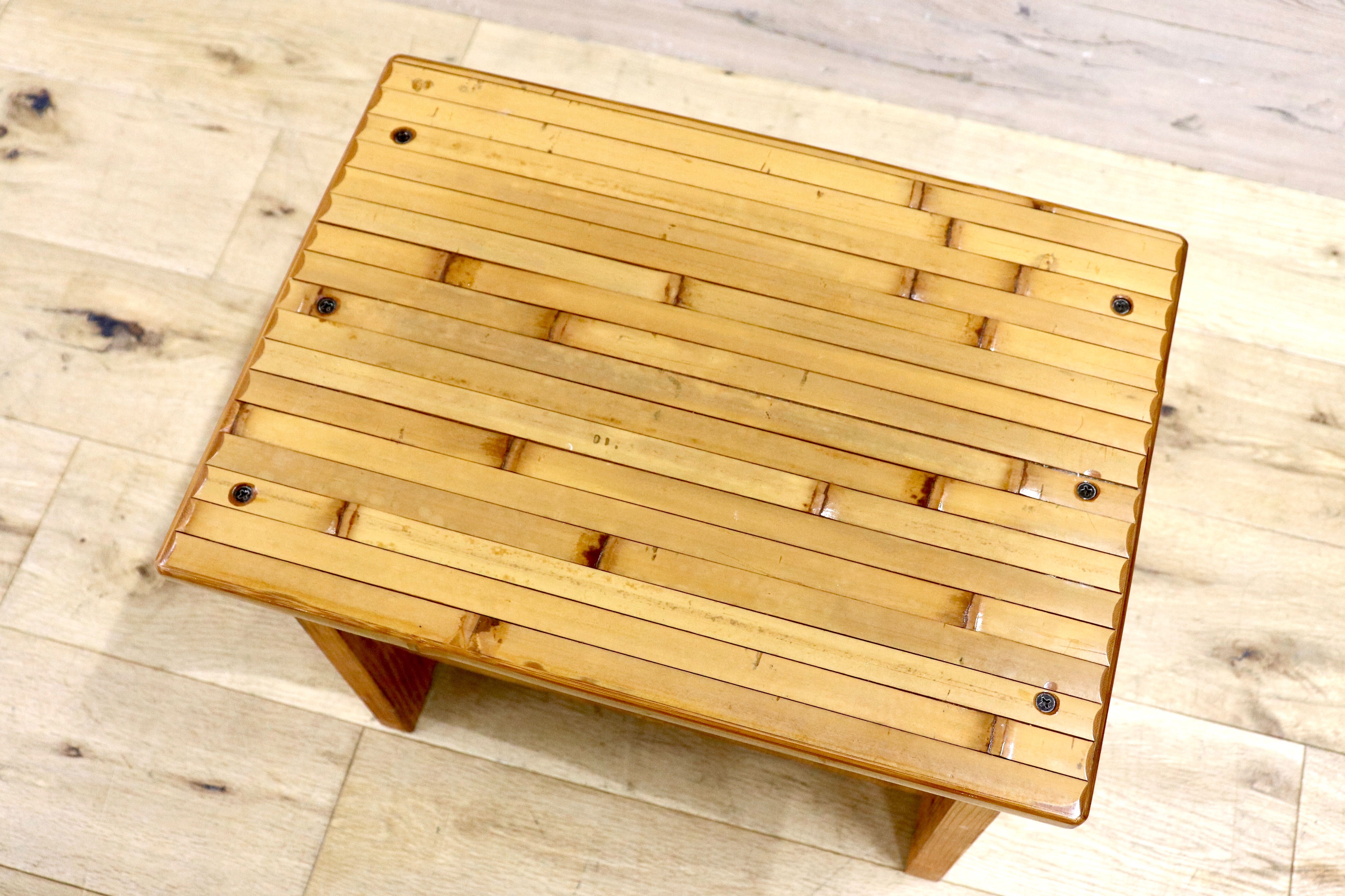 GMIK53A○梅里竹芸 Umezato Bamboo Craft 竹家具 スツール 椅子 踏み台 工芸品 バンブー 宮崎 高級 健康椅子