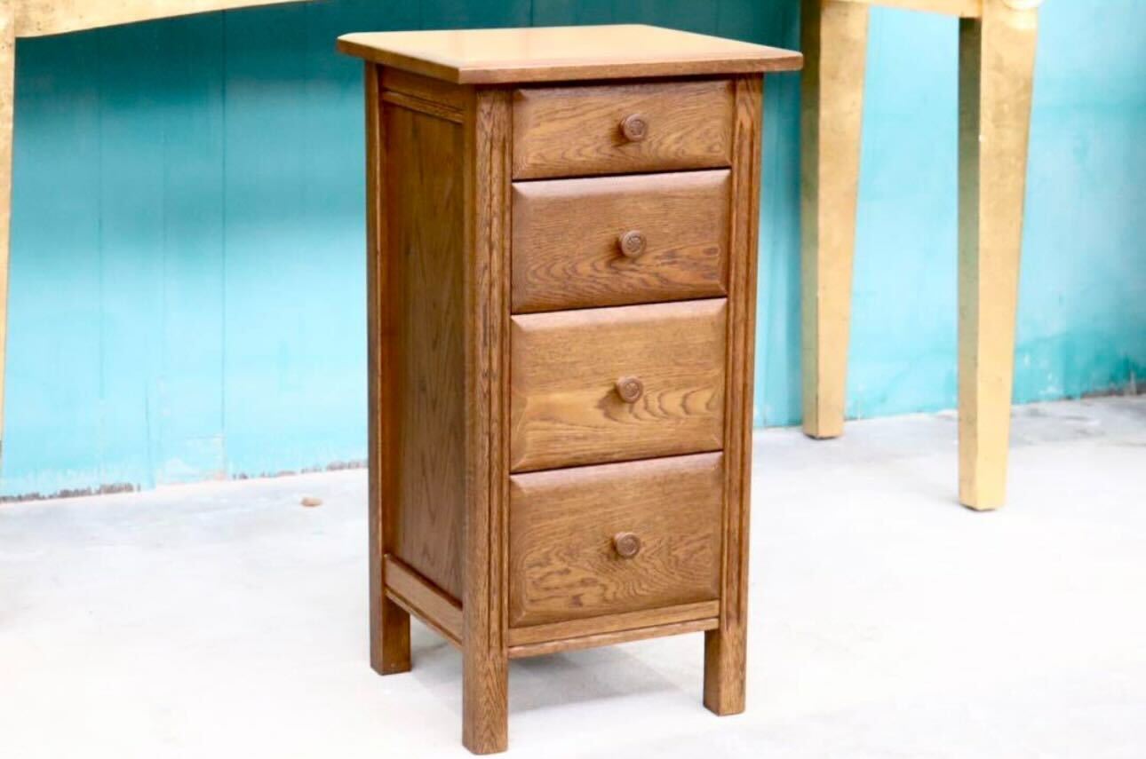 GMHS587○山室家具 ESPOIR エスポアール チェスト 旭川家具 レトロ カントリー オーク材 定価8.9万