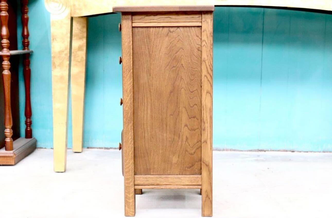 GMHS587○山室家具 ESPOIR エスポアール チェスト 旭川家具 レトロ カントリー オーク材 定価8.9万