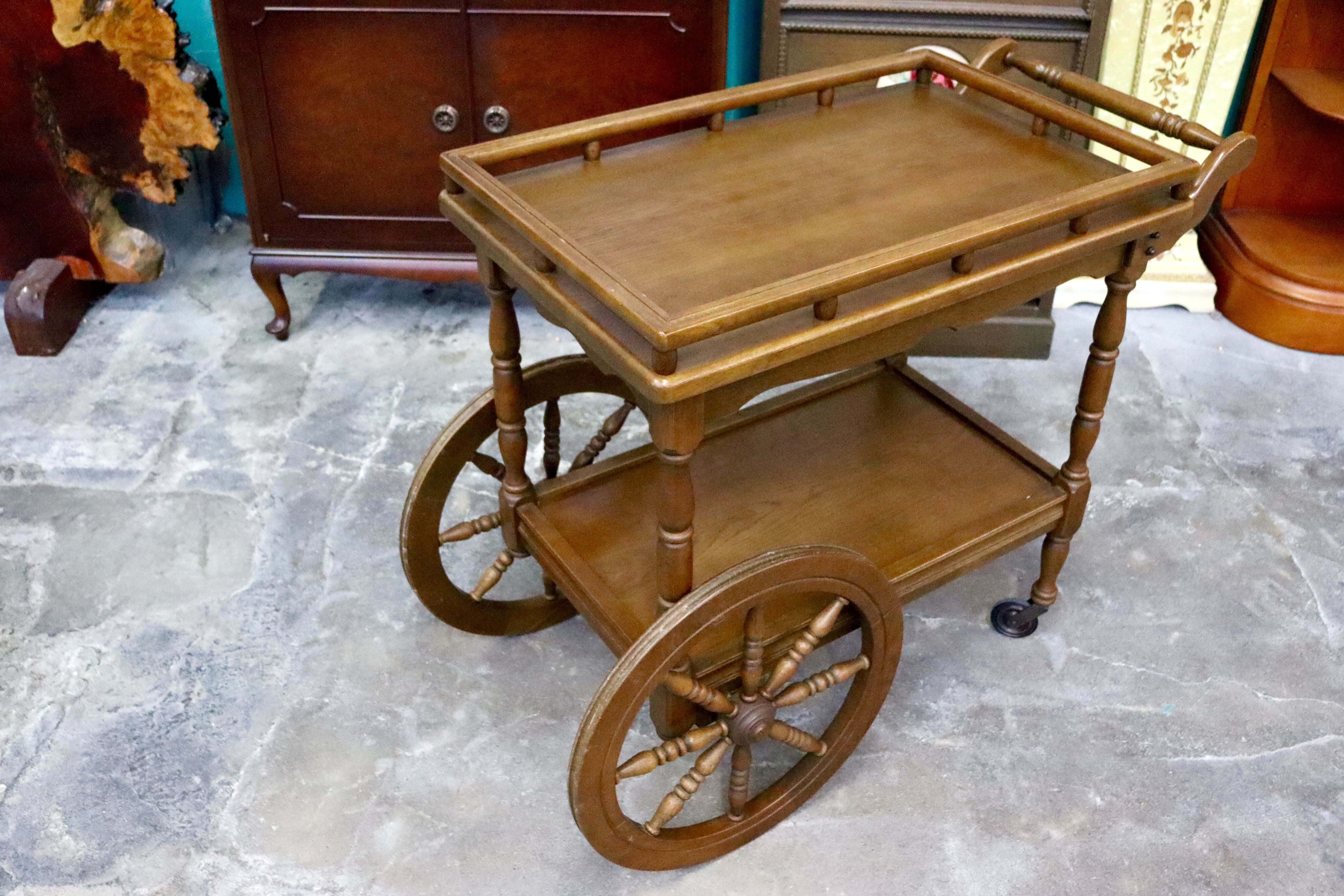 GMIH375○karimoku / カリモク オールドカリモク キッチンワゴン キャスターワゴン 配膳ワゴン ナチュラル カントリー 国産家具