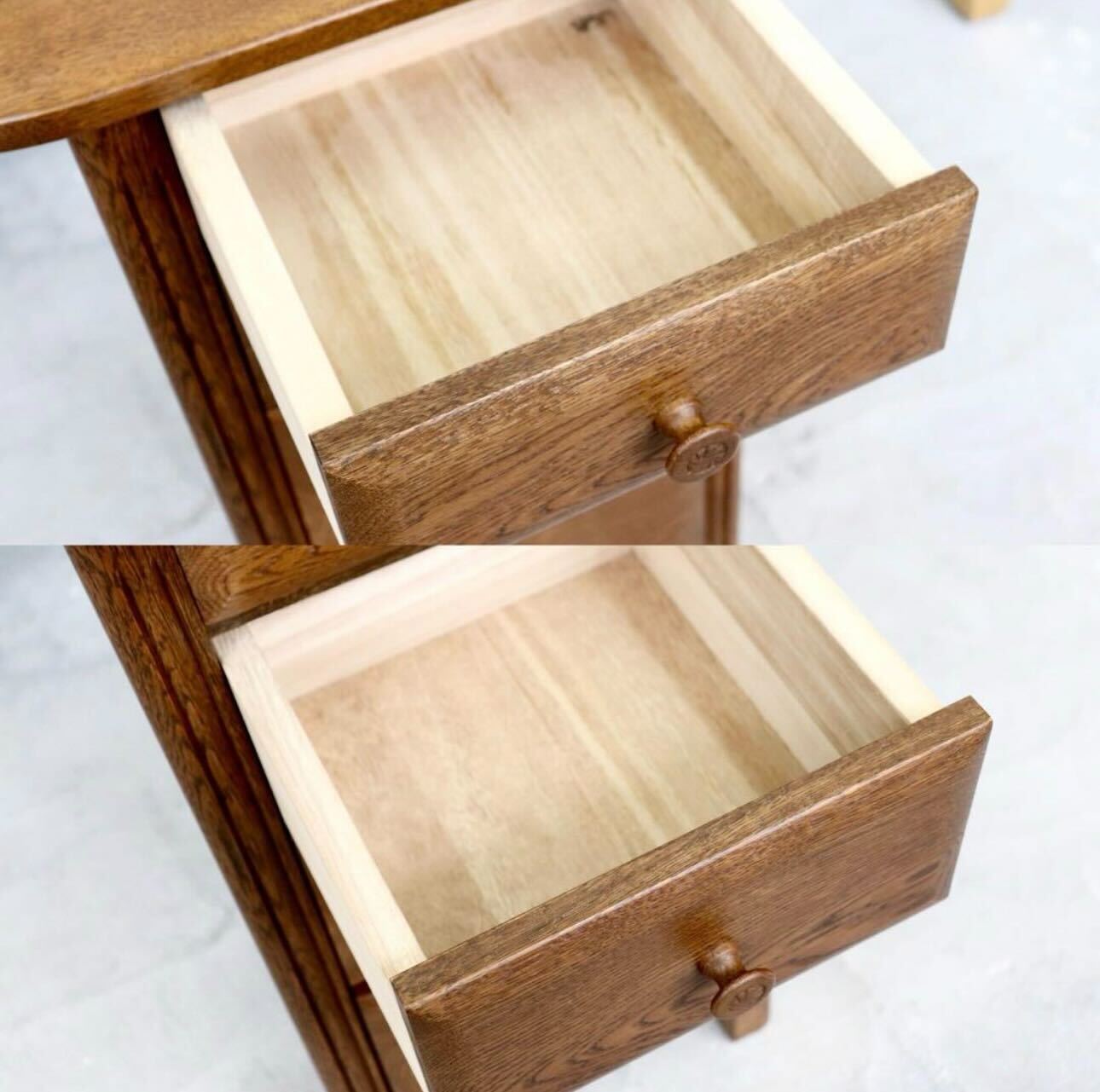 GMHS587○山室家具 ESPOIR エスポアール チェスト 旭川家具 レトロ カントリー オーク材 定価8.9万