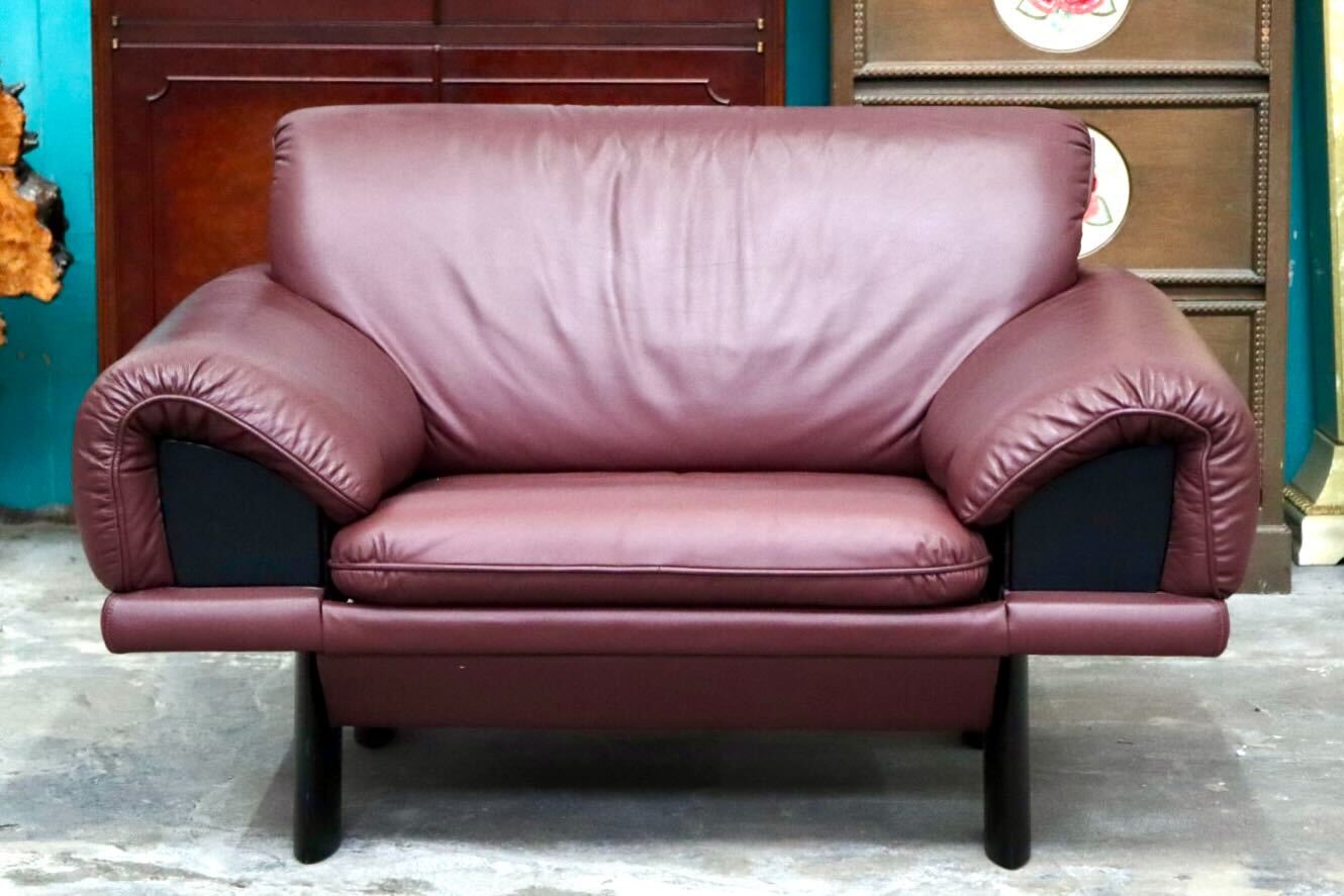 GMIS512B○モリシゲ / MORISHIGE シングルソファ 1人掛けソファ アームチェア 椅子 本革 IDC大塚家具 応接 モダン 国産家具