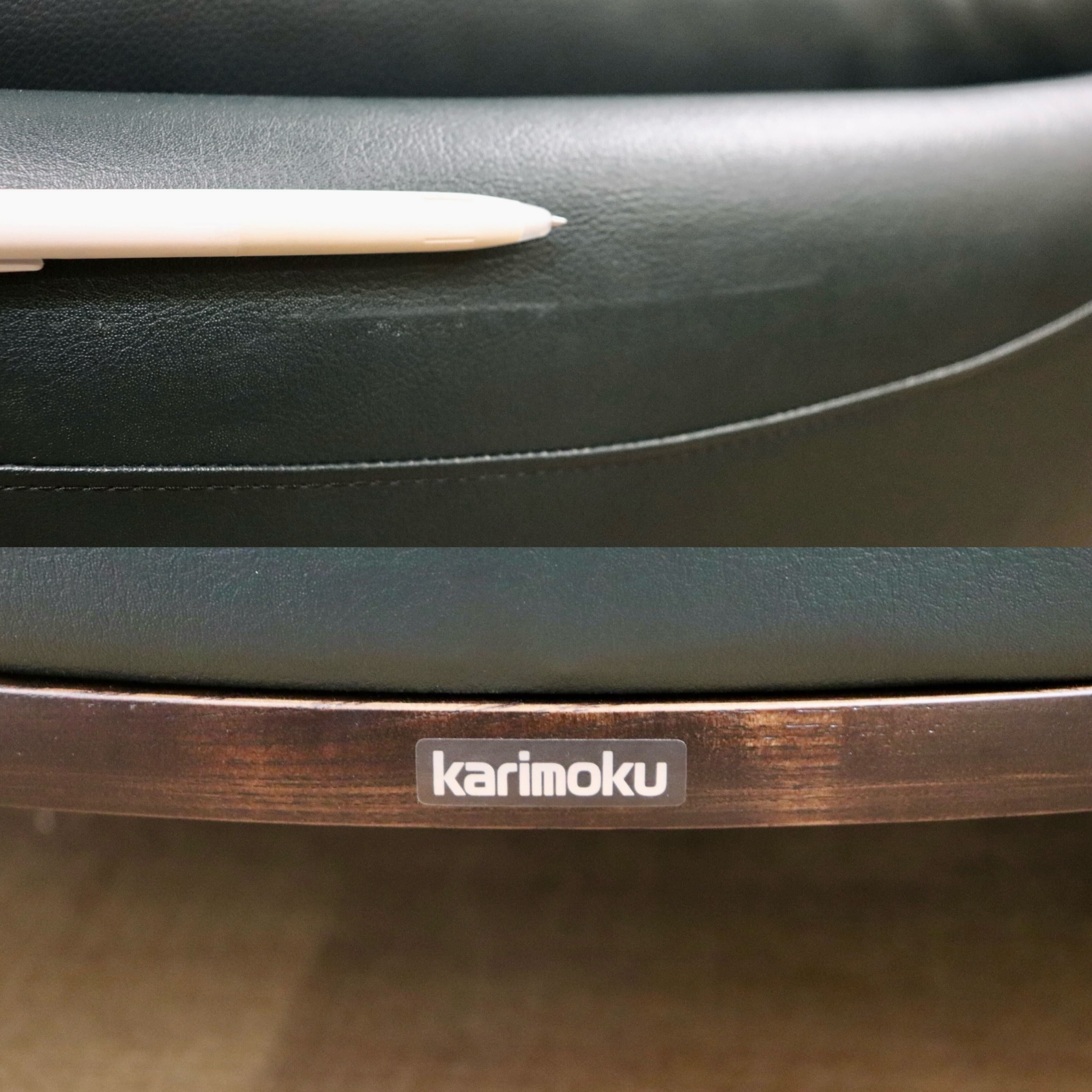 GMHN264A○karimoku / カリモク ZU2000 1人掛けソファ シングルソファ ラウンジチェア アームチェア 本革 ダークグリーン モダン 国産家具