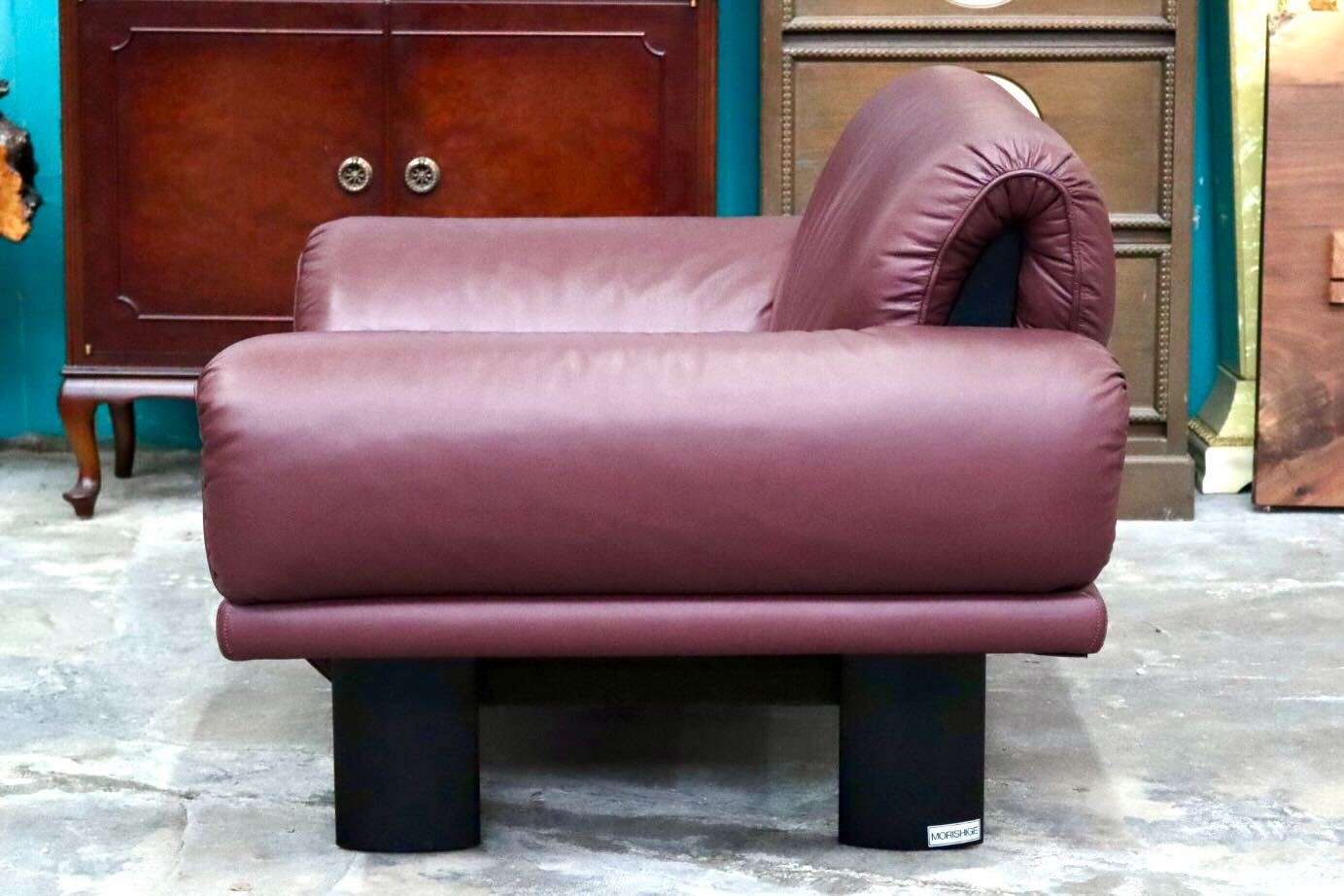 GMIS512B○モリシゲ / MORISHIGE シングルソファ 1人掛けソファ アームチェア 椅子 本革 IDC大塚家具 応接 モダン 国産家具