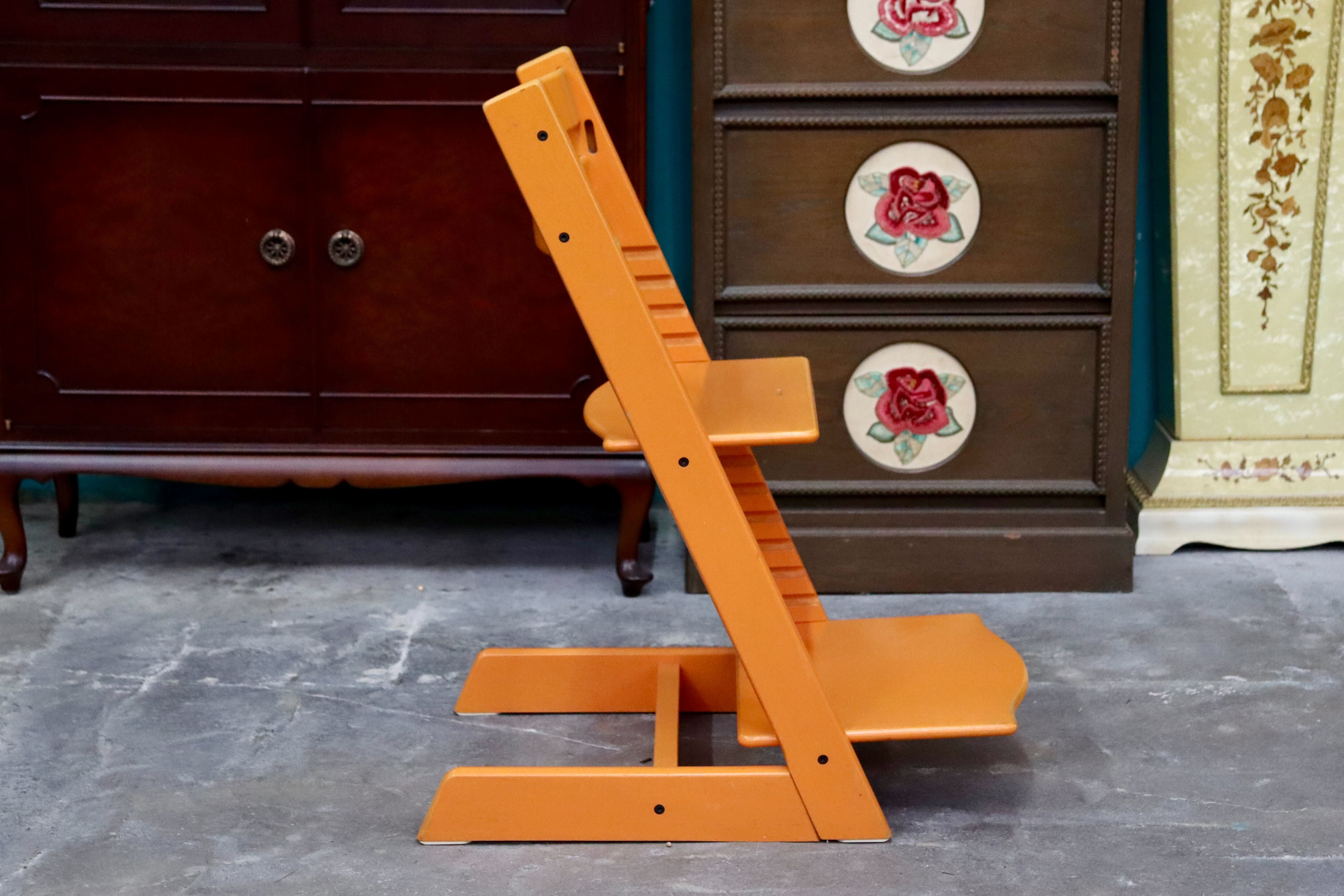 GMIH382○STOKKE / ストッケ トリップトラップチェア ベビーチェア キッズチェア ダイニングチェア 子供椅子 オレンジ 北欧 ノルウェー