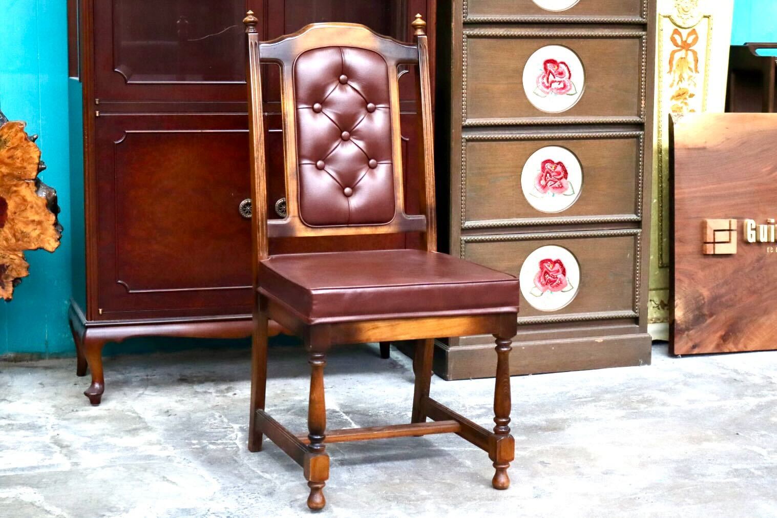 GMIS494A○karimoku / カリモク オールドカリモク ダイニングチェア アームレスチェア 椅子 ブナ材 レトロ クラシック ヴィンテージ