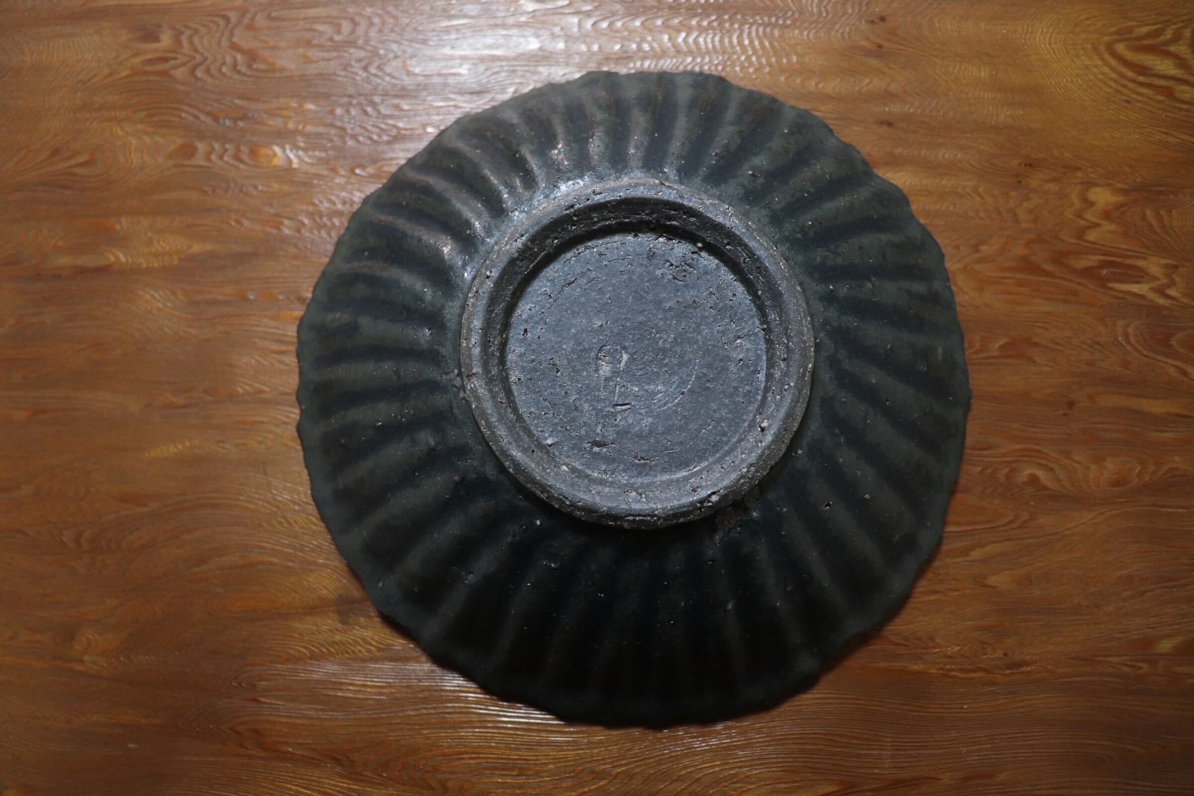 GMIO454A○千代市陶房 清水万佐年 丹波焼 皿 陶器 丹波篠山 伝統工芸 未使用