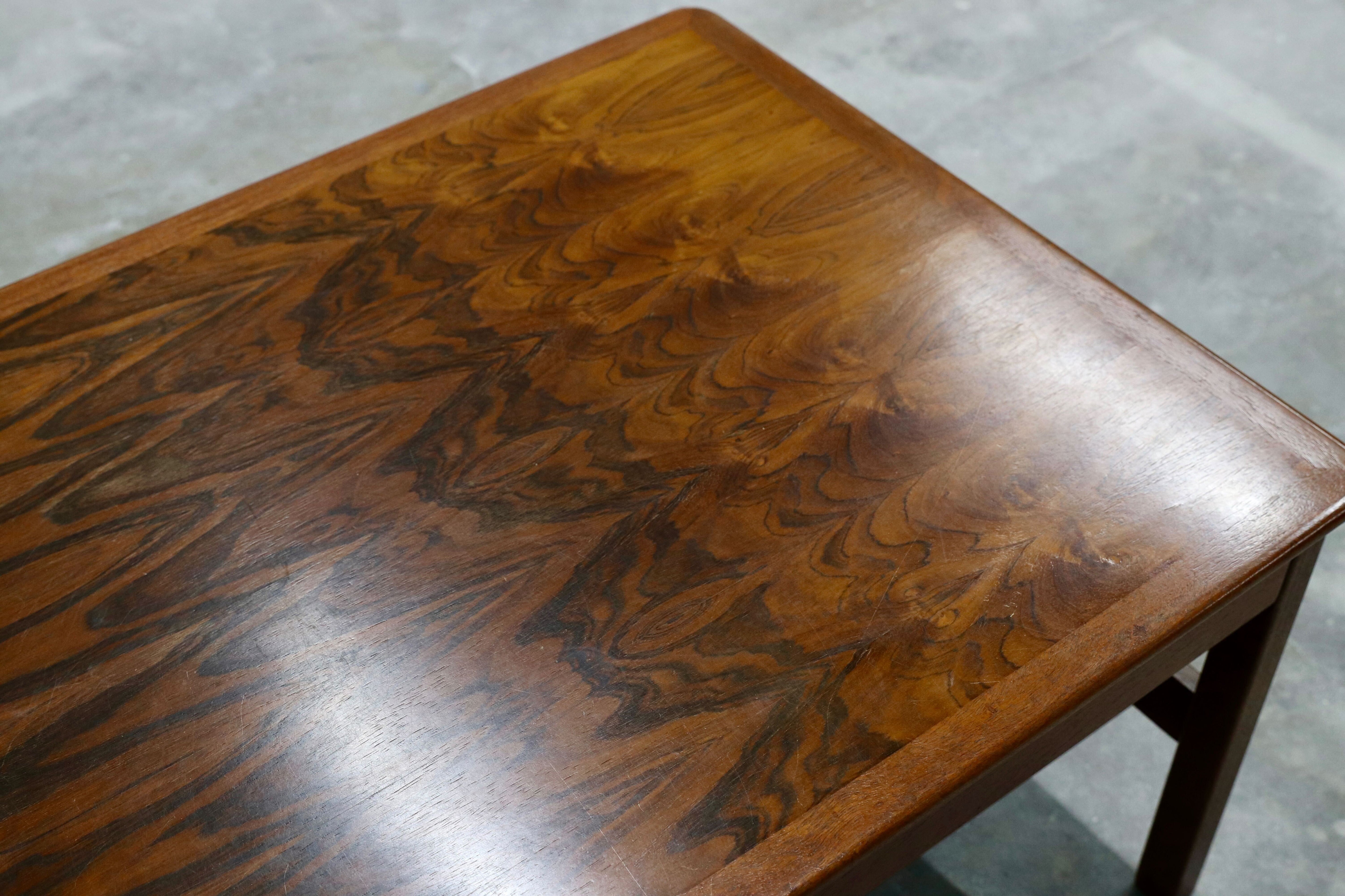 GMHH285○maruni / マルニ 国産 ヴィンテージ センターテーブル リビングテーブル 応接机 ローズウッド レトロ 和家具 稀少