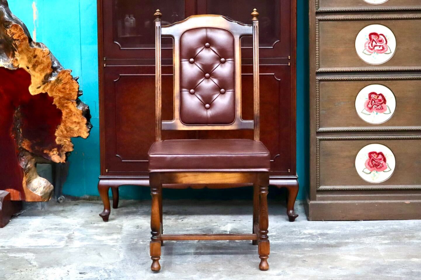 GMIS494A○karimoku / カリモク オールドカリモク ダイニングチェア アームレスチェア 椅子 ブナ材 レトロ クラシック ヴィンテージ