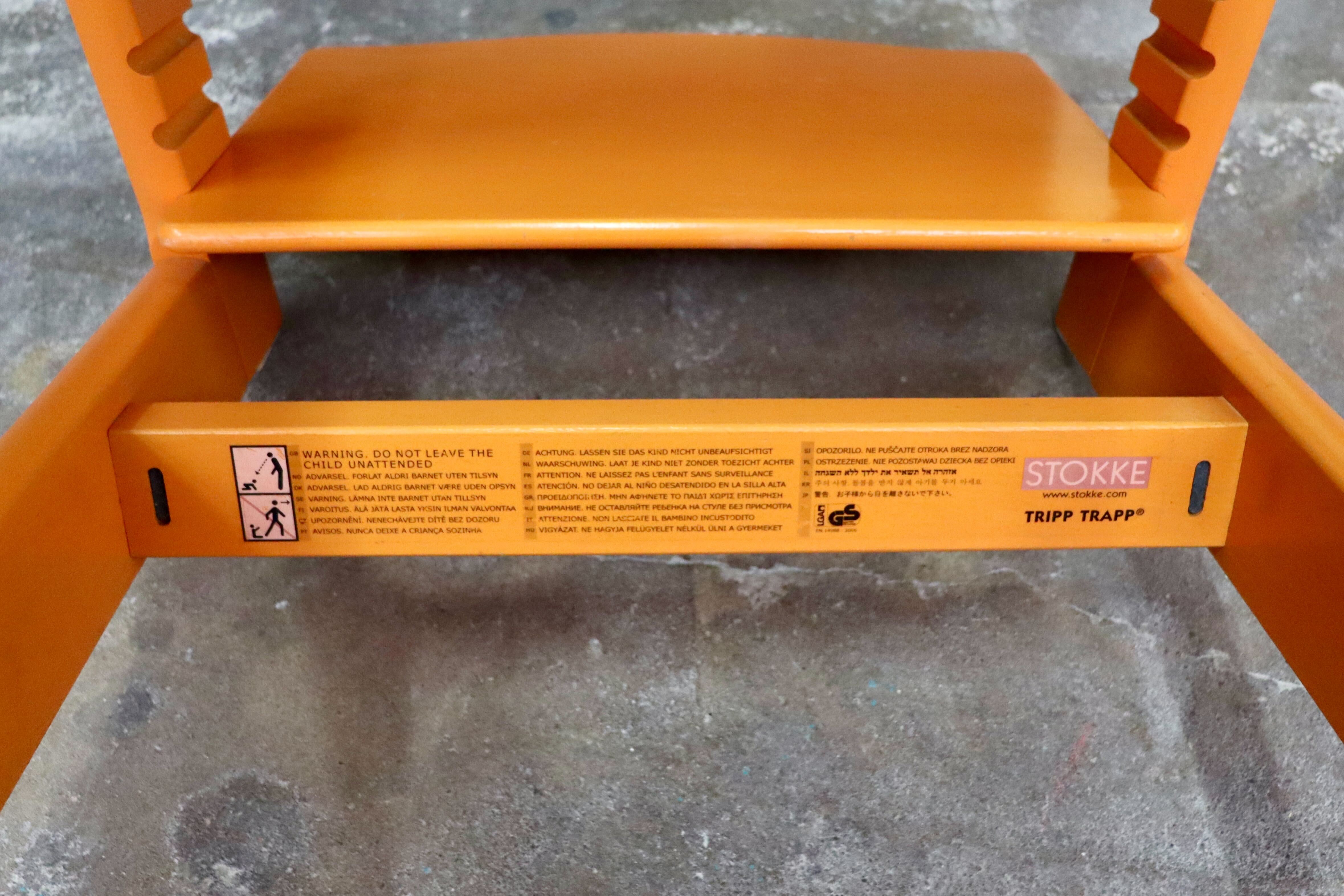 GMIH382○STOKKE / ストッケ トリップトラップチェア ベビーチェア キッズチェア ダイニングチェア 子供椅子 オレンジ 北欧 ノルウェー