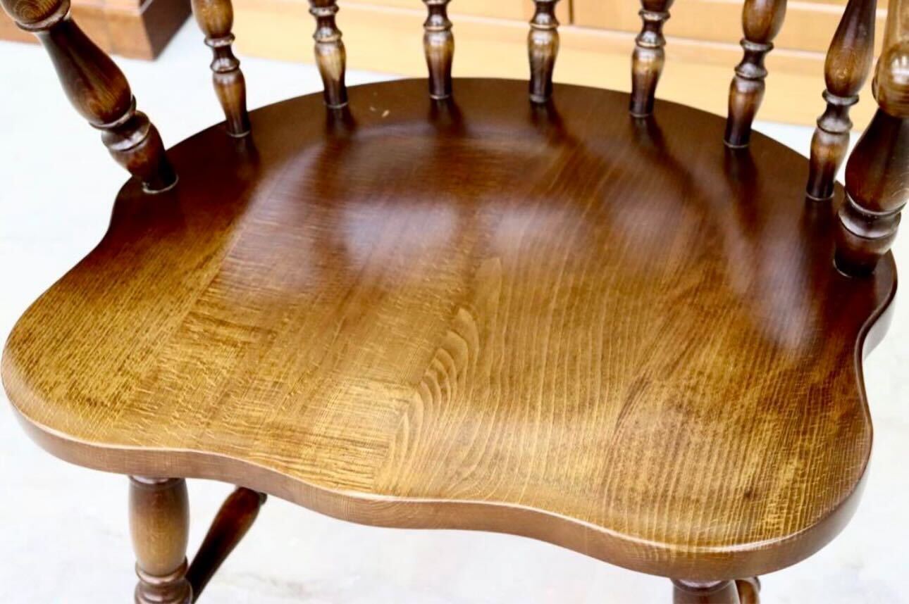 GMHS591C○飛騨産業 / HIDA キツツキ ウィンザーチェア ダイニングチェア 椅子 カントリー レトロ 無垢 国産家具