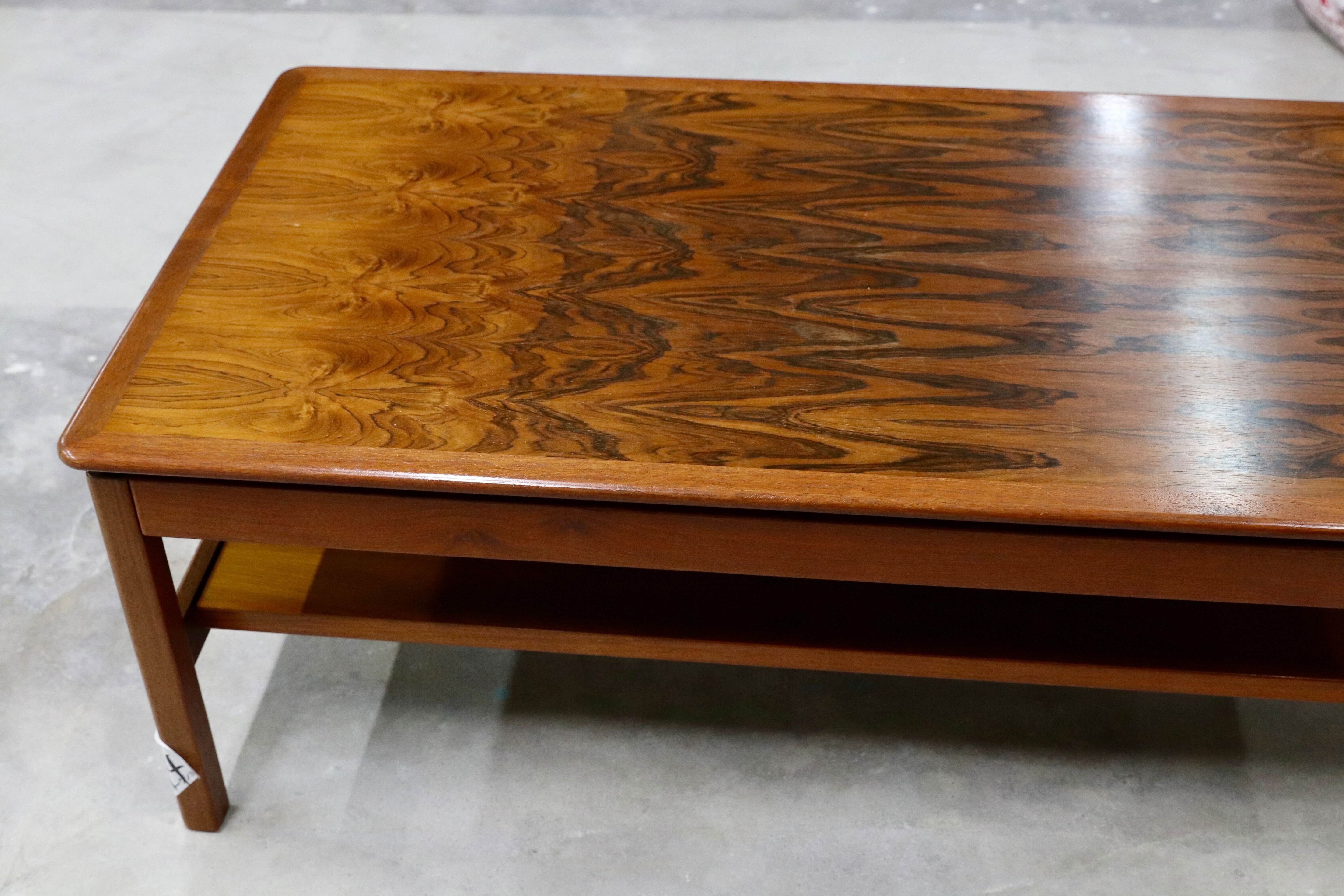 GMHH285○maruni / マルニ 国産 ヴィンテージ センターテーブル リビングテーブル 応接机 ローズウッド レトロ 和家具 稀少