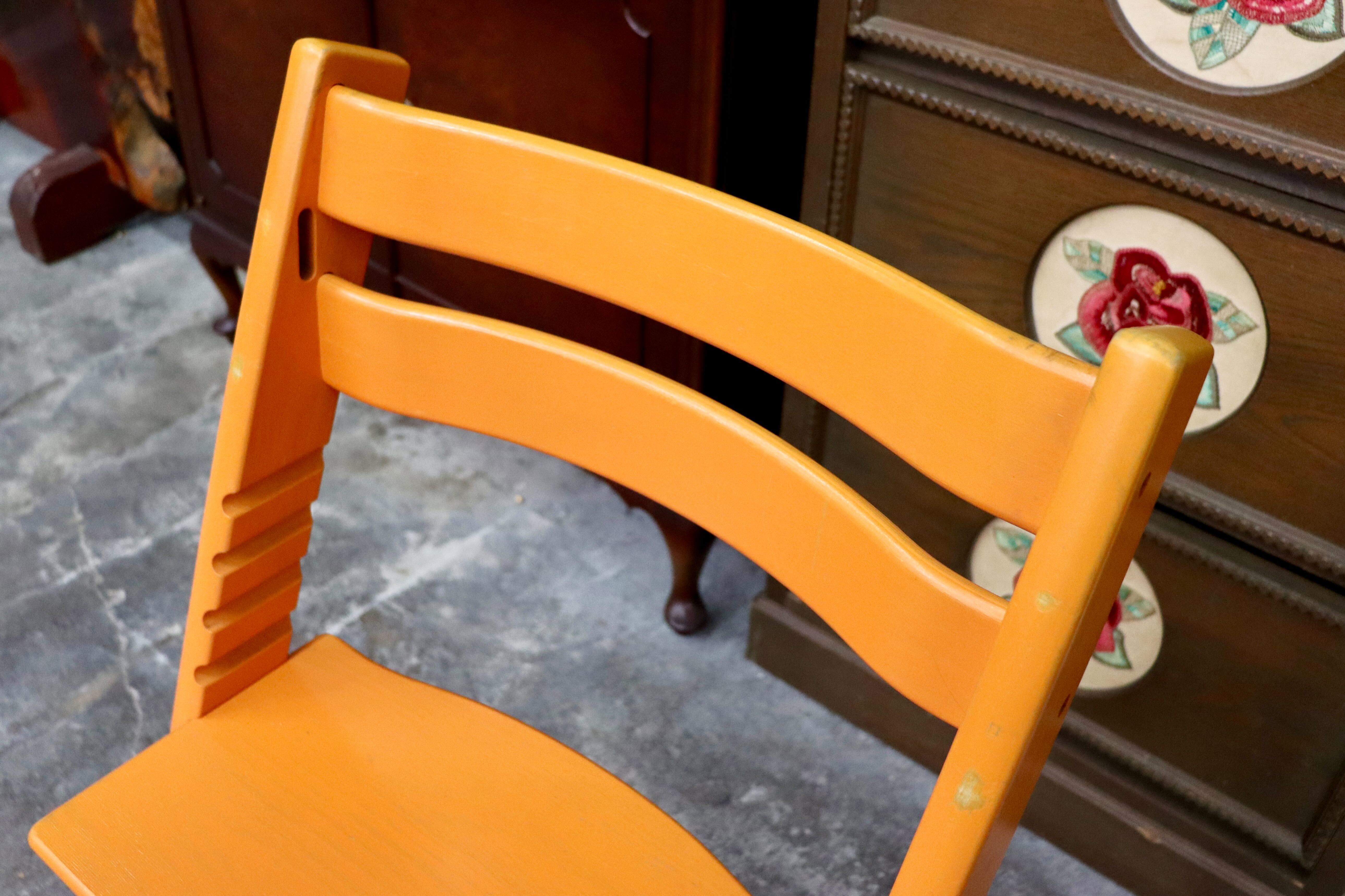 GMIH382○STOKKE / ストッケ トリップトラップチェア ベビーチェア キッズチェア ダイニングチェア 子供椅子 オレンジ 北欧 ノルウェー