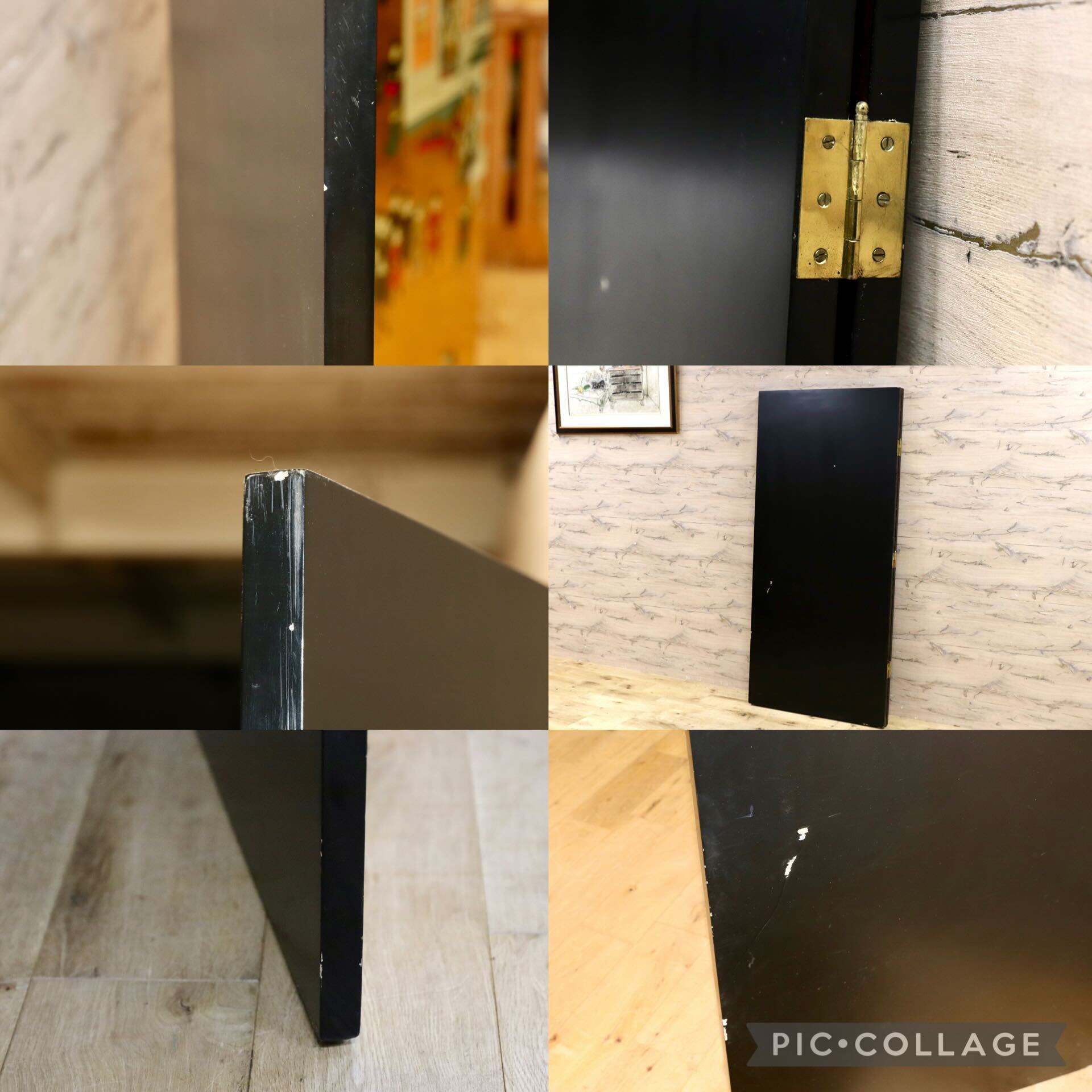 GMIS454○南蛮屏風 金屏風 衝立 パーテーション オブジェ アンティーク 2曲