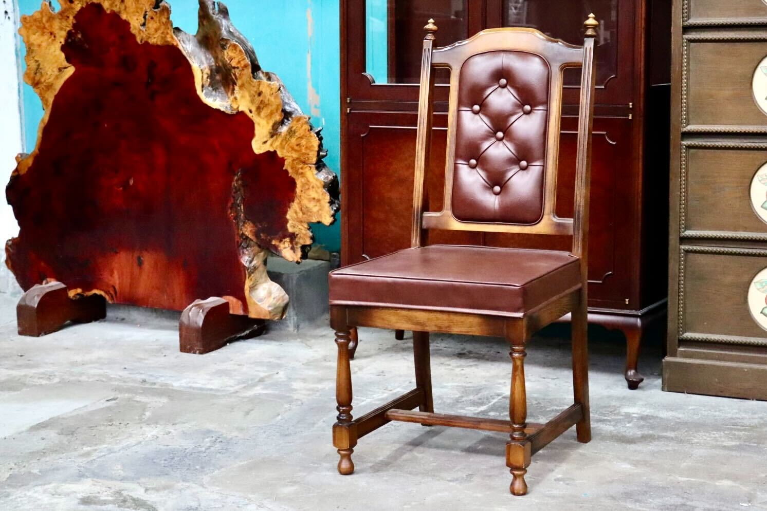 GMIS494B○karimoku / カリモク オールドカリモク ダイニングチェア アームレスチェア 椅子 ブナ材 レトロ クラシック ヴィンテージ