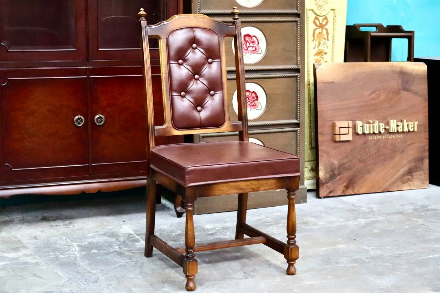 GMIS494B○karimoku / カリモク オールドカリモク ダイニングチェア アームレスチェア 椅子 ブナ材 レトロ クラシック ヴィンテージ