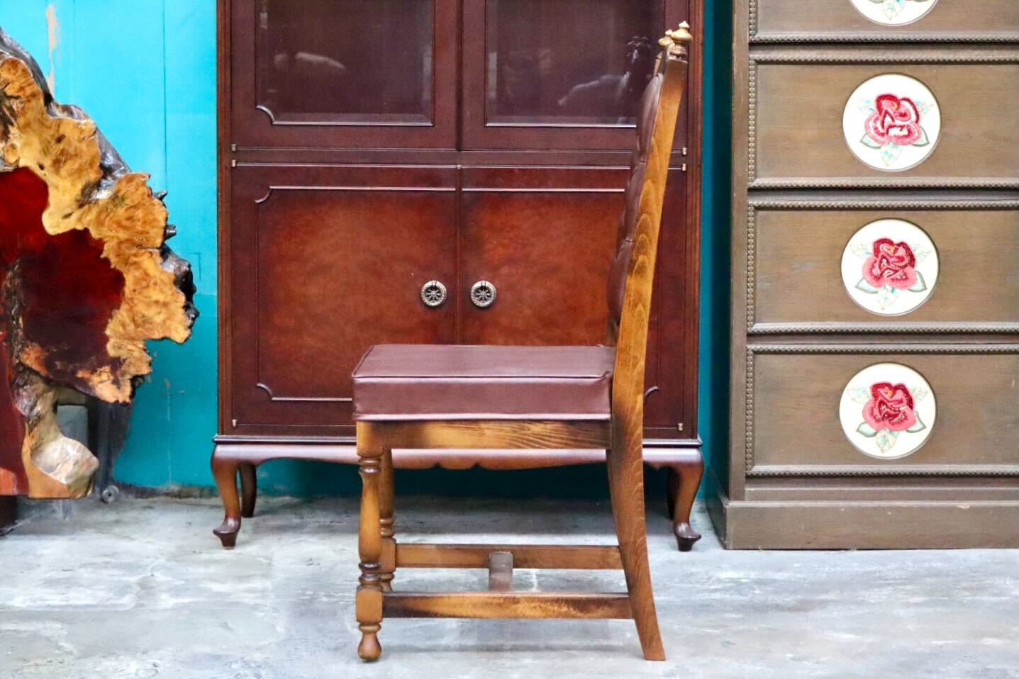 GMIS494B○karimoku / カリモク オールドカリモク ダイニングチェア アームレスチェア 椅子 ブナ材 レトロ クラシック ヴィンテージ