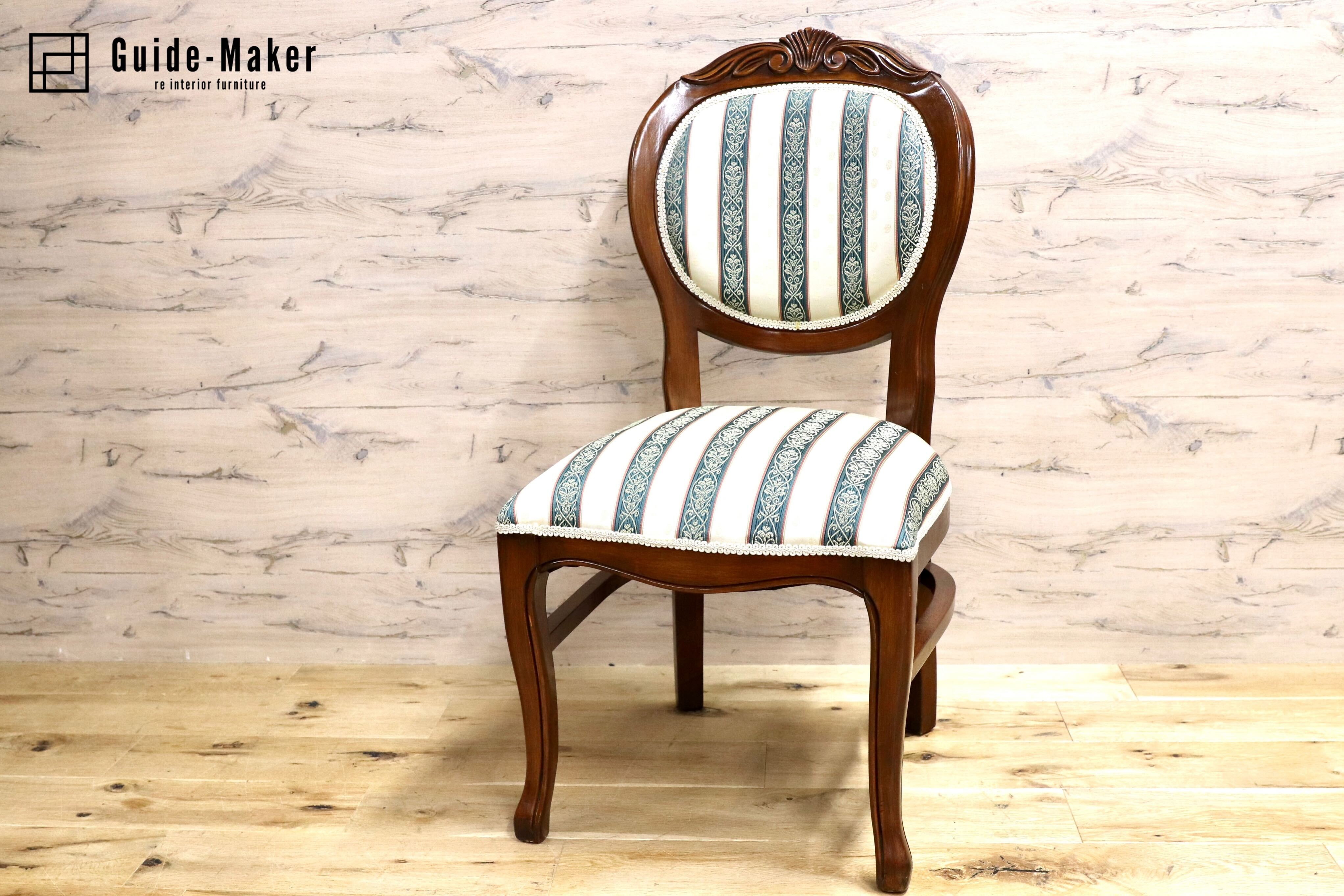 GMGH37B○イタリア製 ダイニングチェア 椅子 クラシック ヨーロピアン エレガント ロココ調 約6.4万