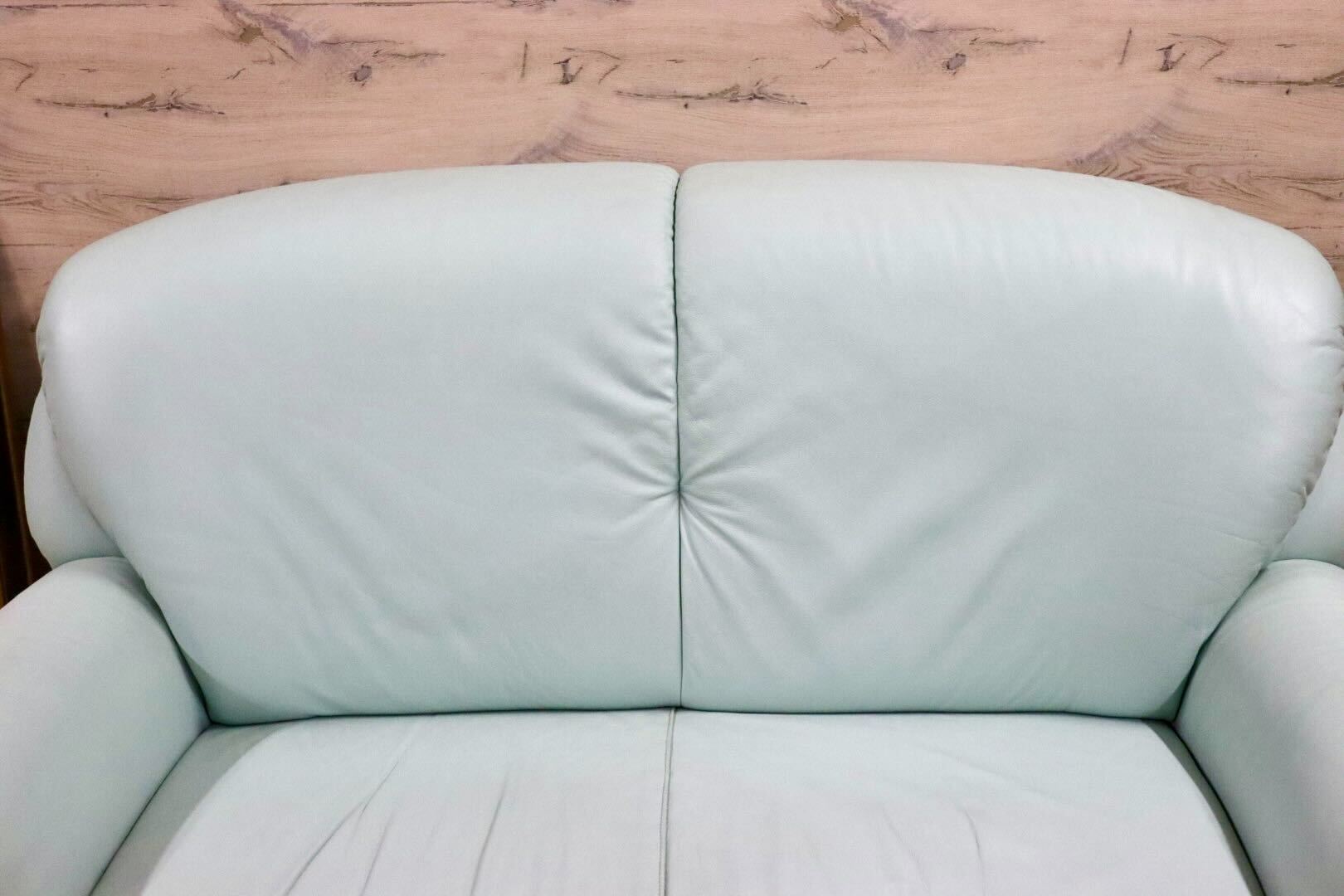 GMFK763A○Chateau d'Ax / シャトーダックス 2人掛けソファ ラブソファ 長椅子 本革 ミント イタリアモダン フランスベッド